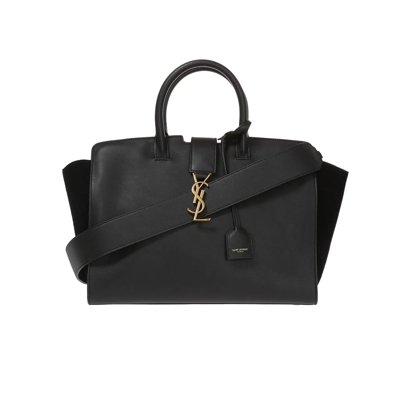 Borsa a mano in pelle nera