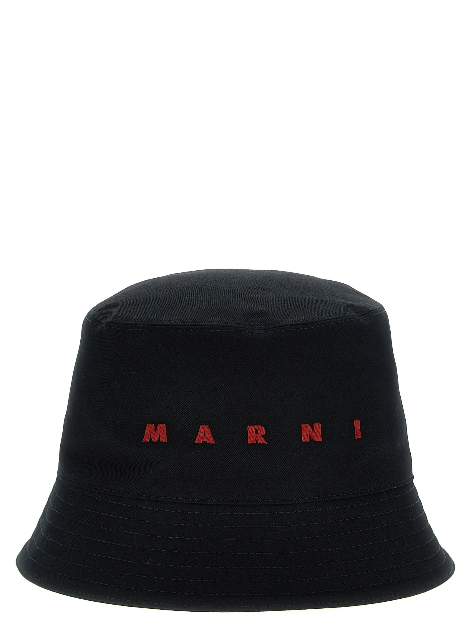 Logo Embroidery Bucket Hat Cappelli Nero