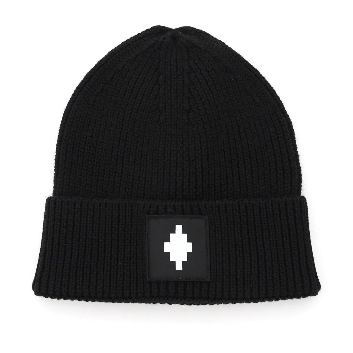 Cappello Beanie Con Patch Logo Nero