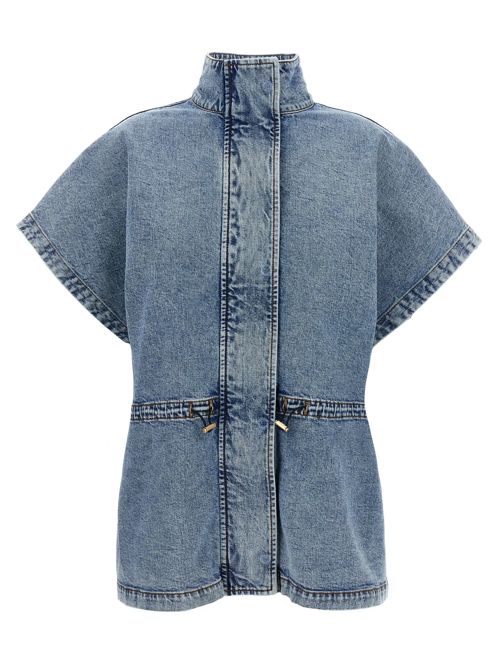 Denim Cape Mantelle Celeste