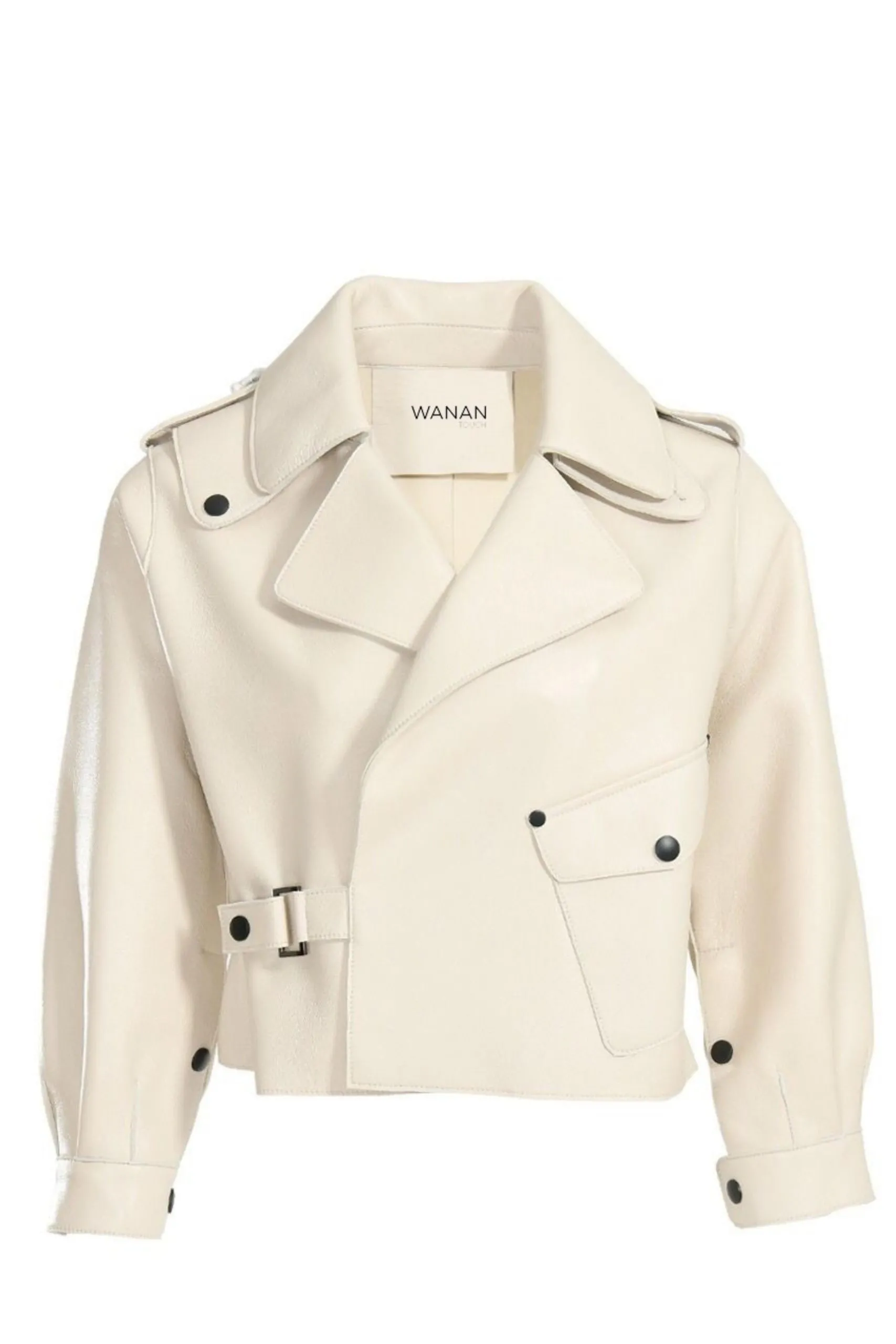 Chiodo Ilaria in Pelle di Agnello Bianco