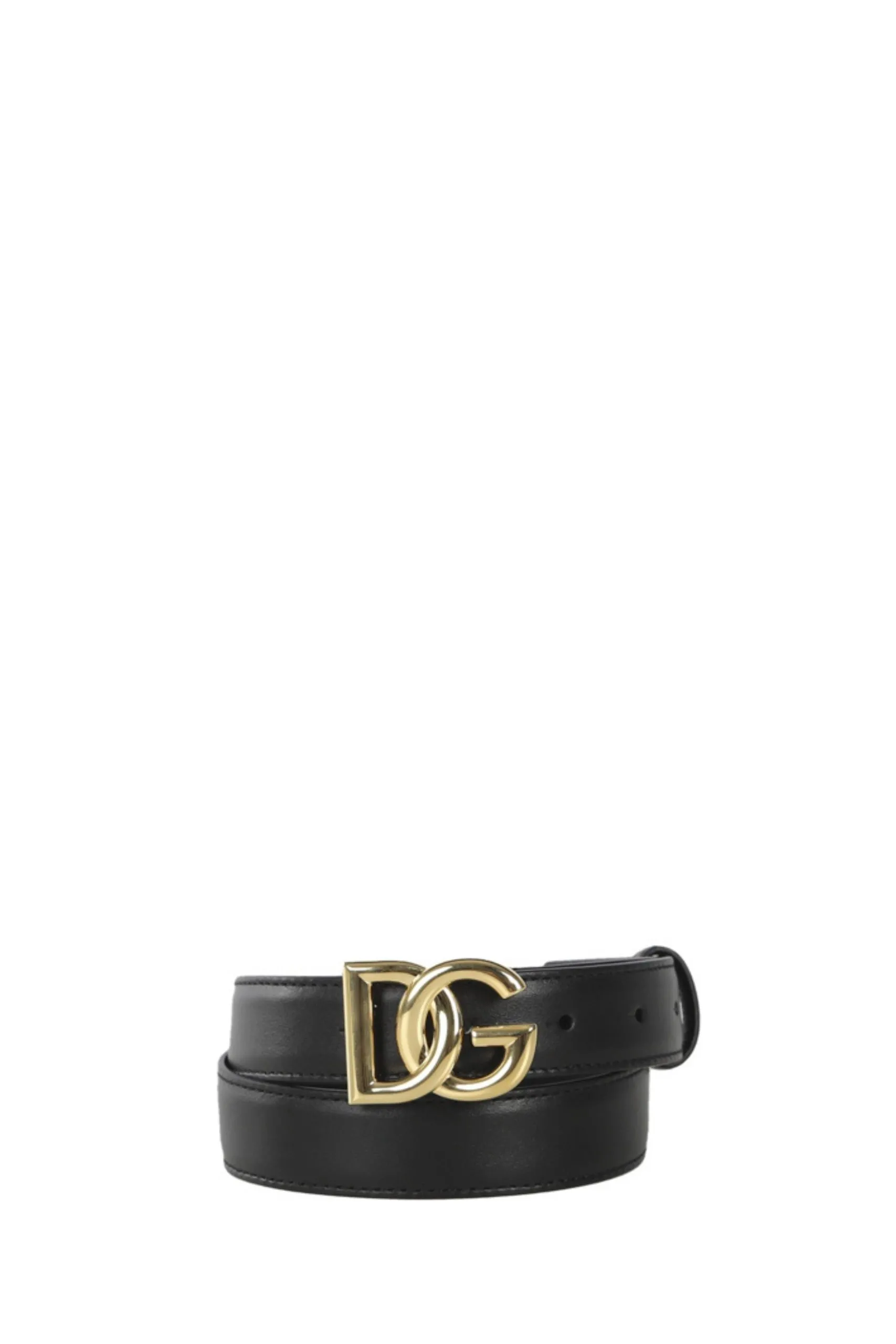 Cintura con Fibbia in Pelle Nera