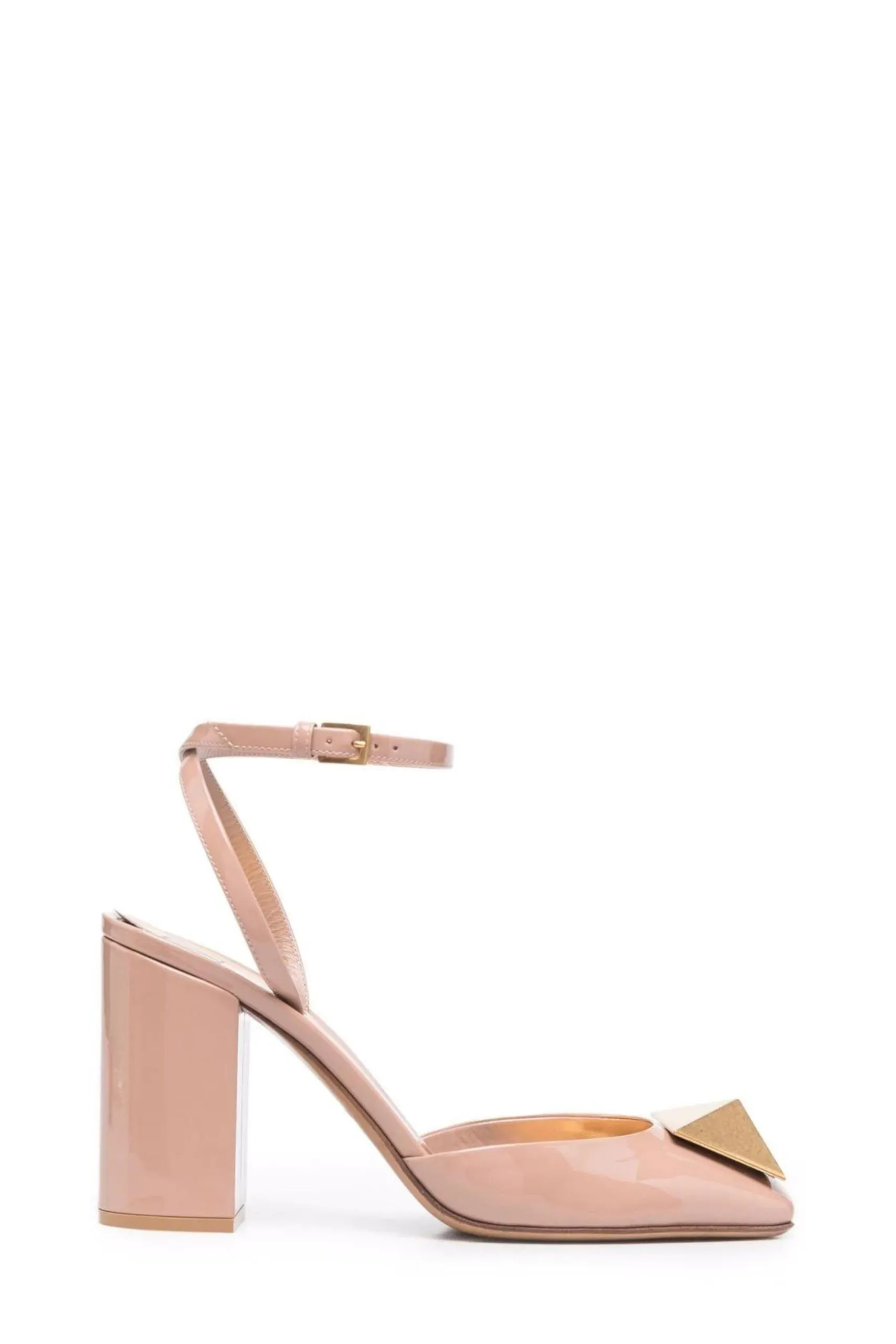 Decolleté in Vernice Rosa con Borchia