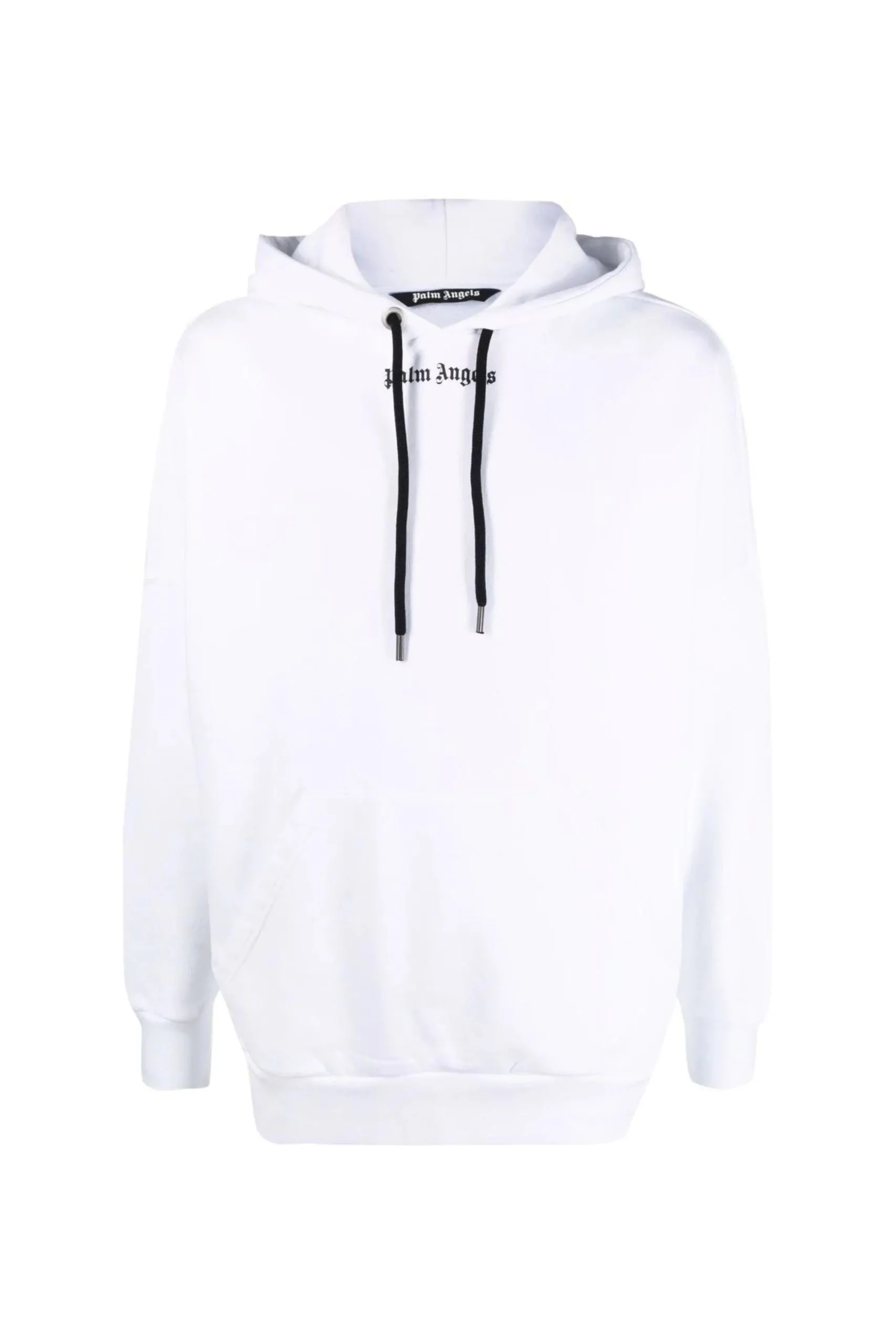 Felpa Bianca con Cappuccio e Logo