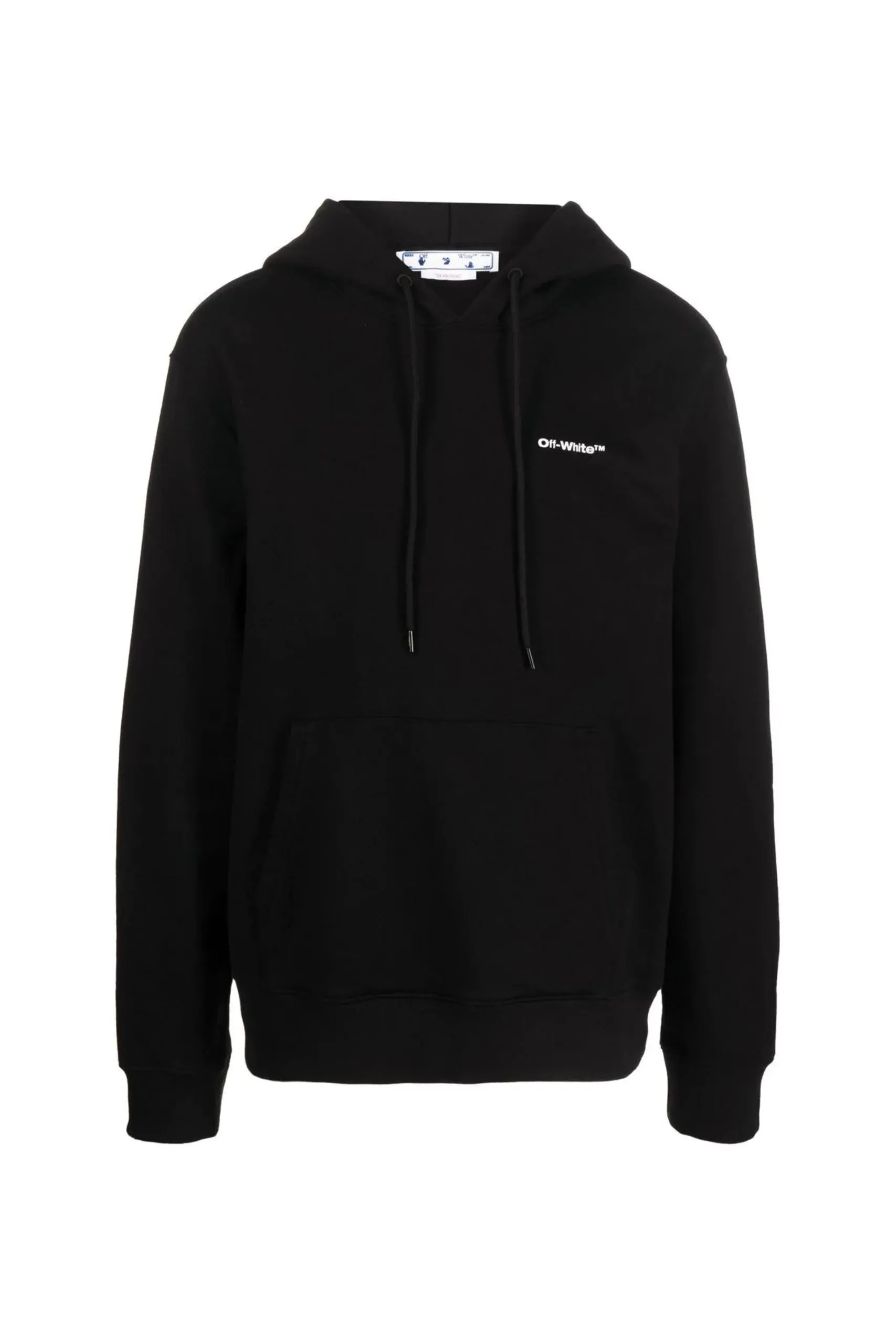 Felpa Nera con Stampa Wave Outl Diagonal