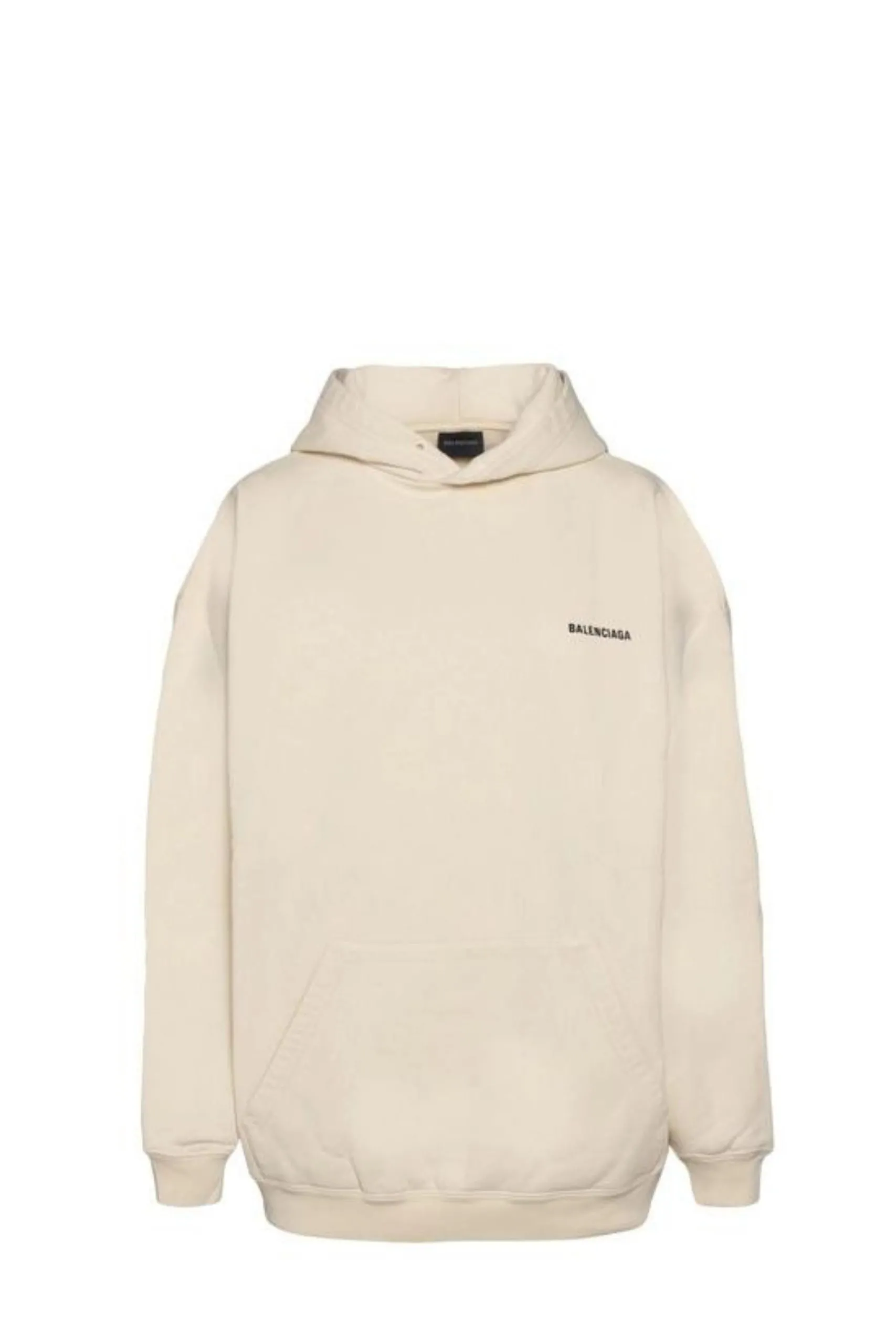 Felpa con Cappuccio in Cotone Bianco