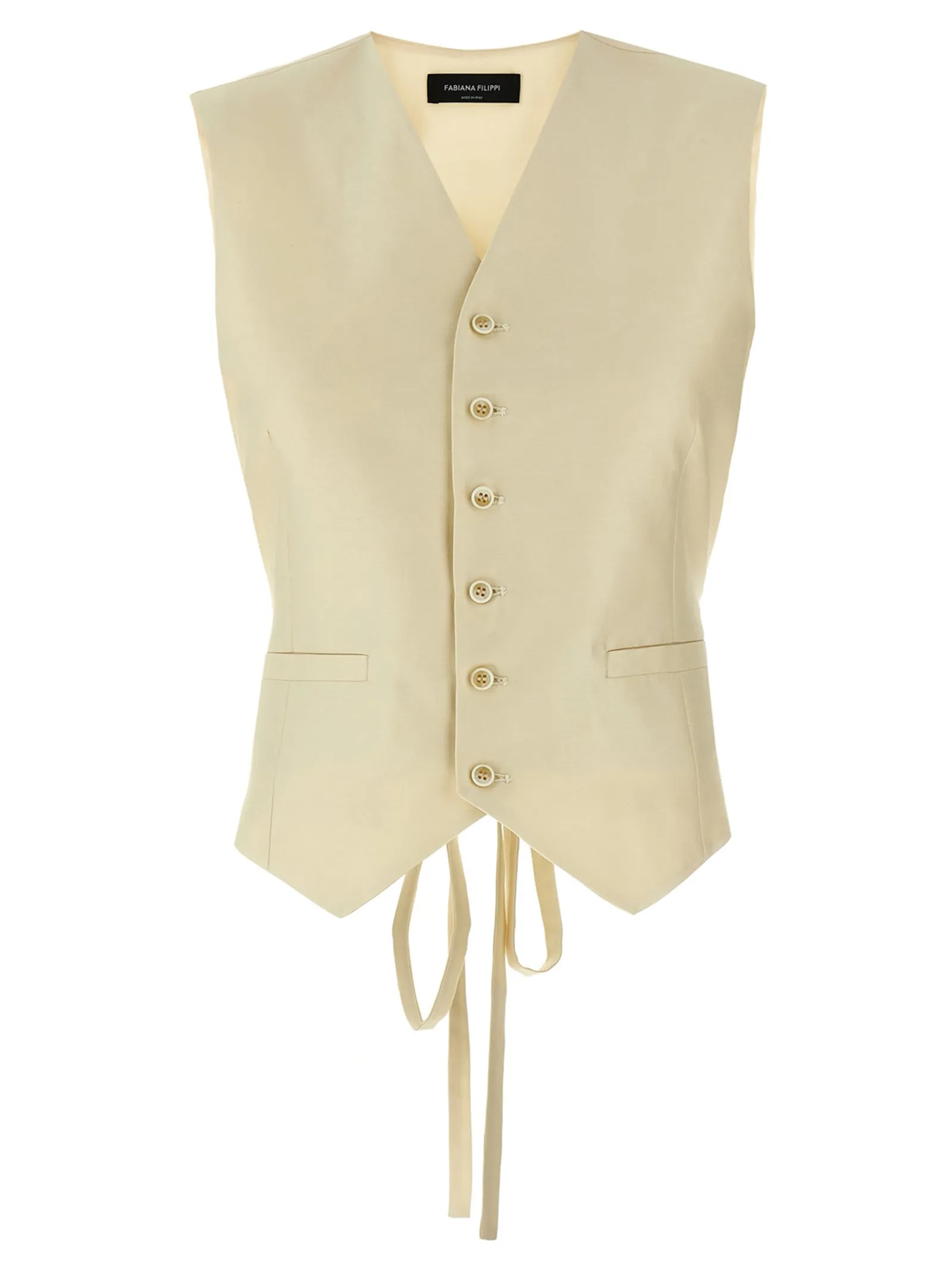 Silk Vest Gilet Bianco