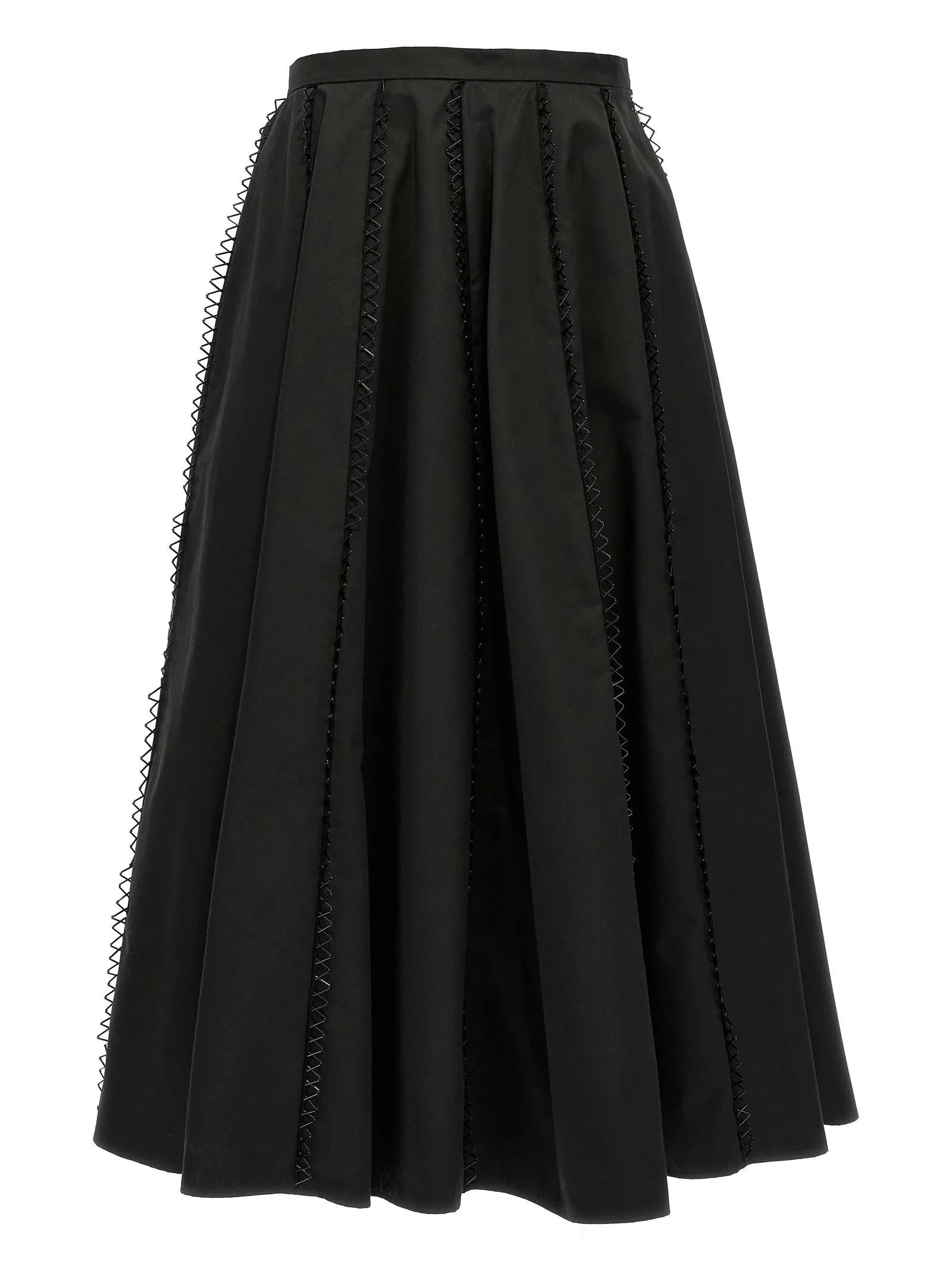Embroidery Skirt Gonne Nero