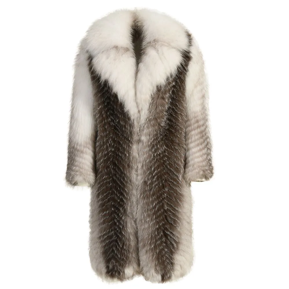 Giacca Ember Multicolore Pelliccia di Volpe