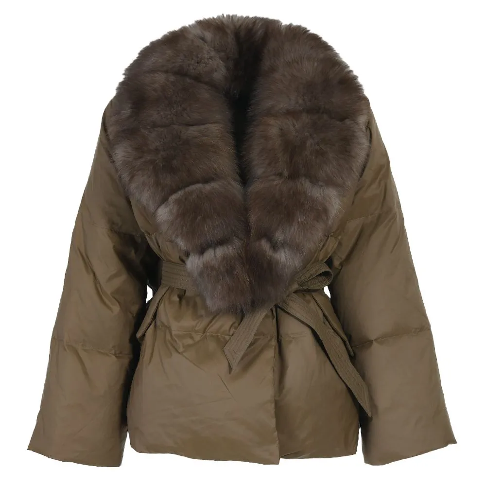 Giacca Zephyr Marrone con Pelliccia