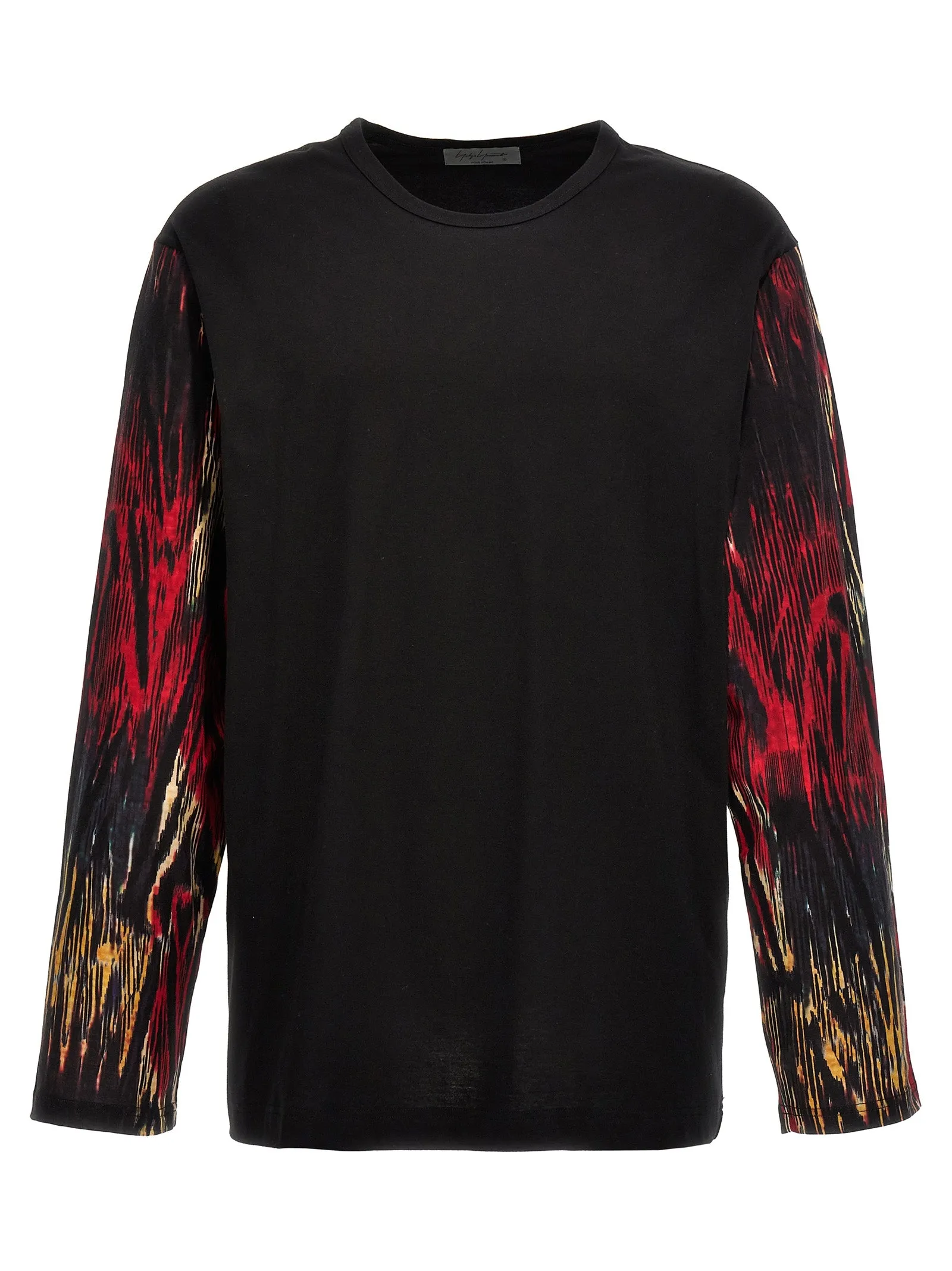 Contrast Sleeve T Shirt Nero
