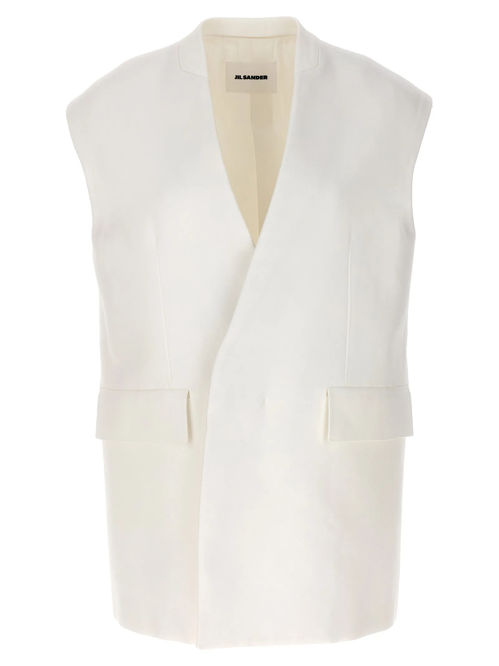 Oversize Tailored Vest Gilet Bianco
