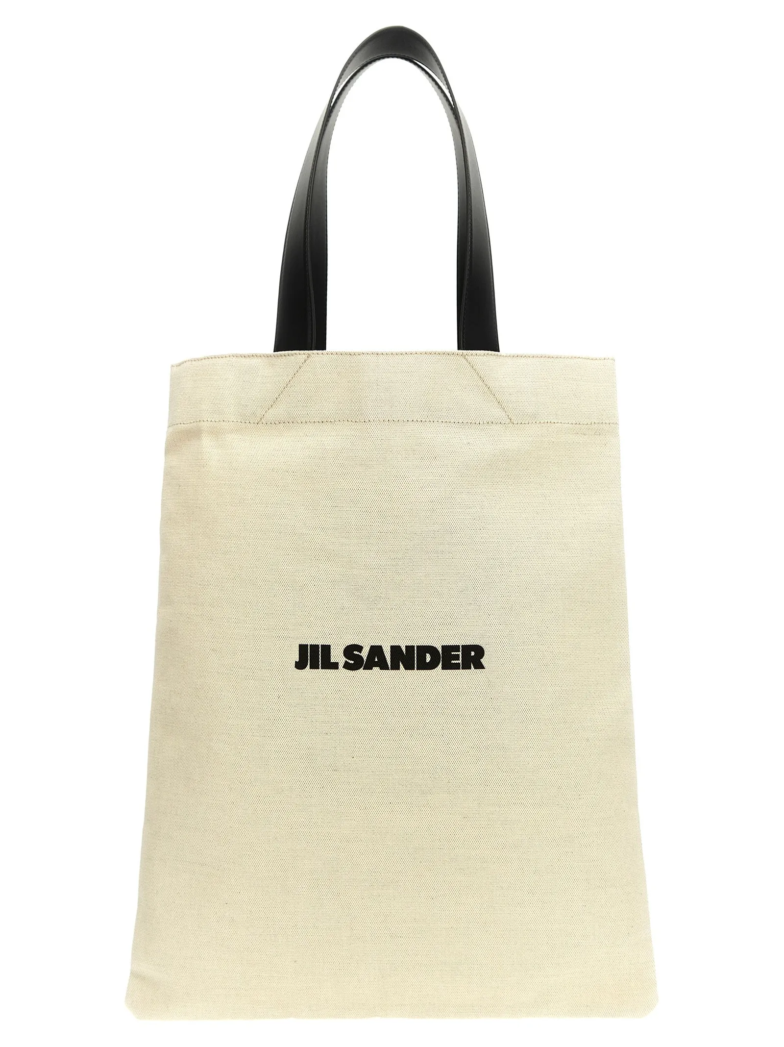 Flat Shopper Tote Bianco/Nero
