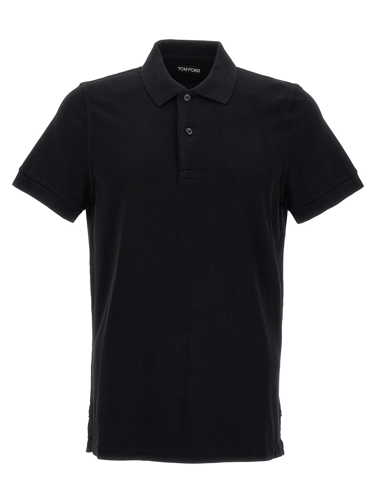 Logo Embroidery Shirt Polo Nero