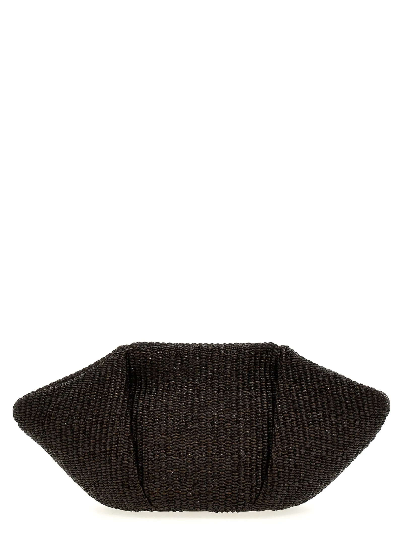 Woven Bag Clutch Marrone
