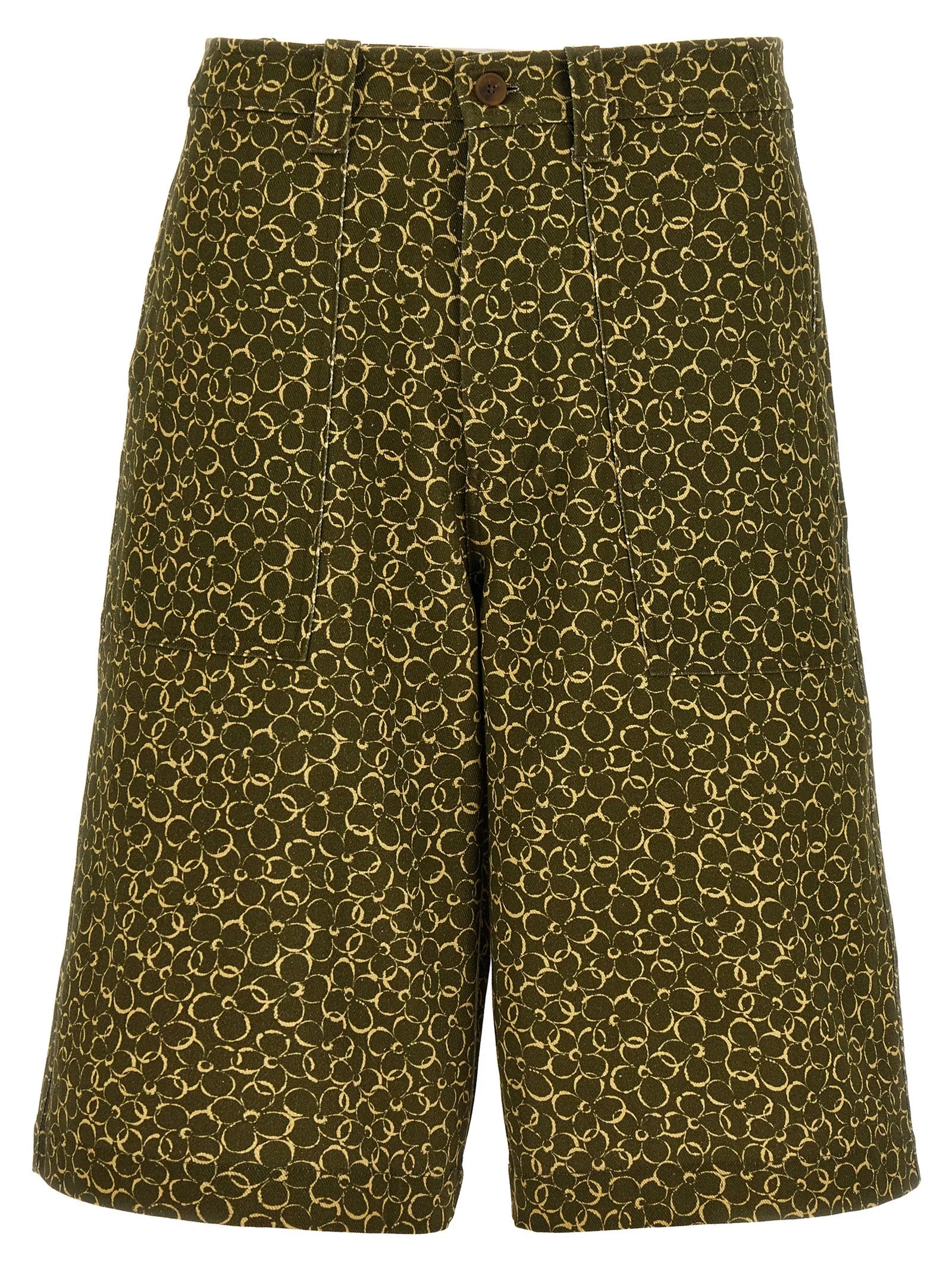 Floral Print Bermuda Shorts Bermuda E Short Verde