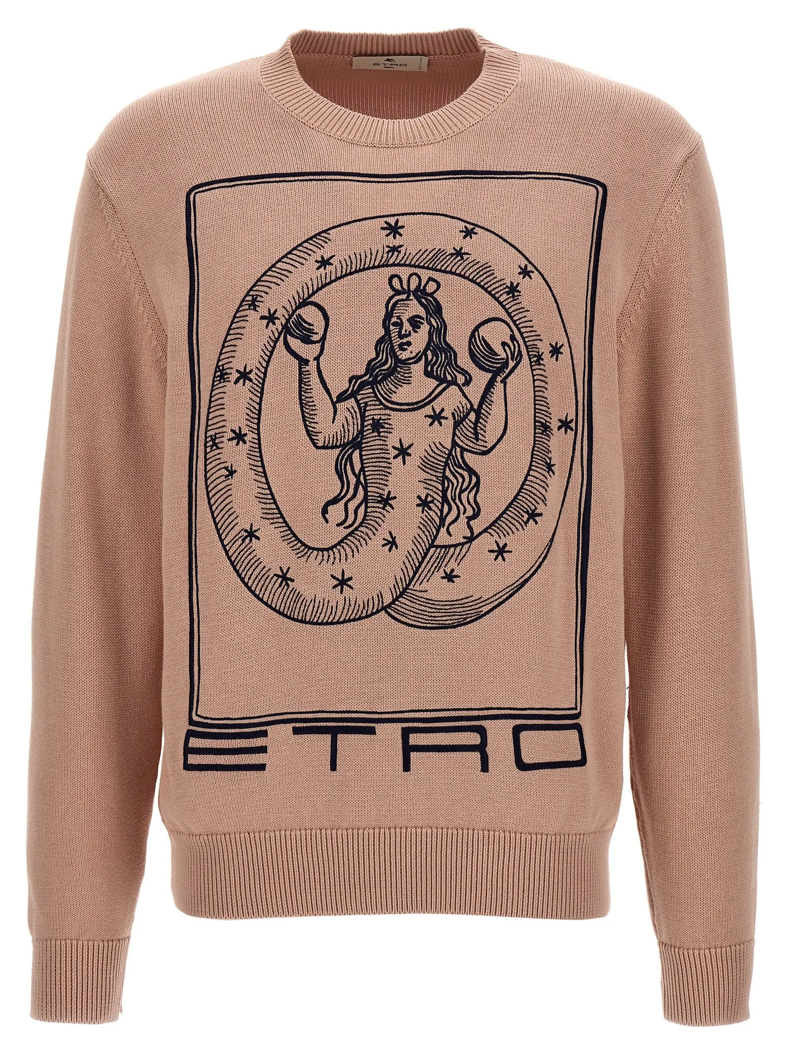 Logo Embroidery Sweater Maglioni Rosa
