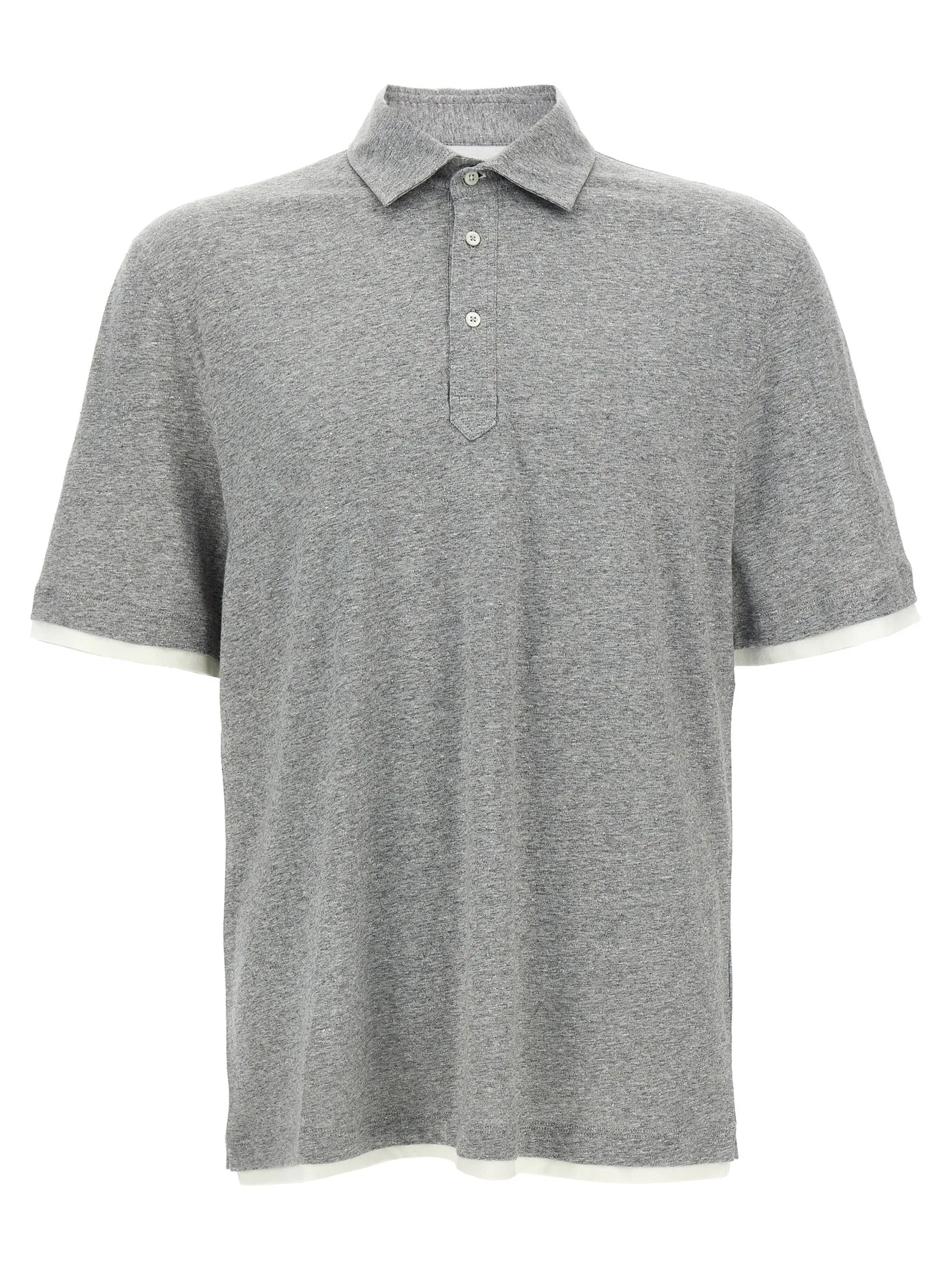 Layered Shirt Polo Grigio