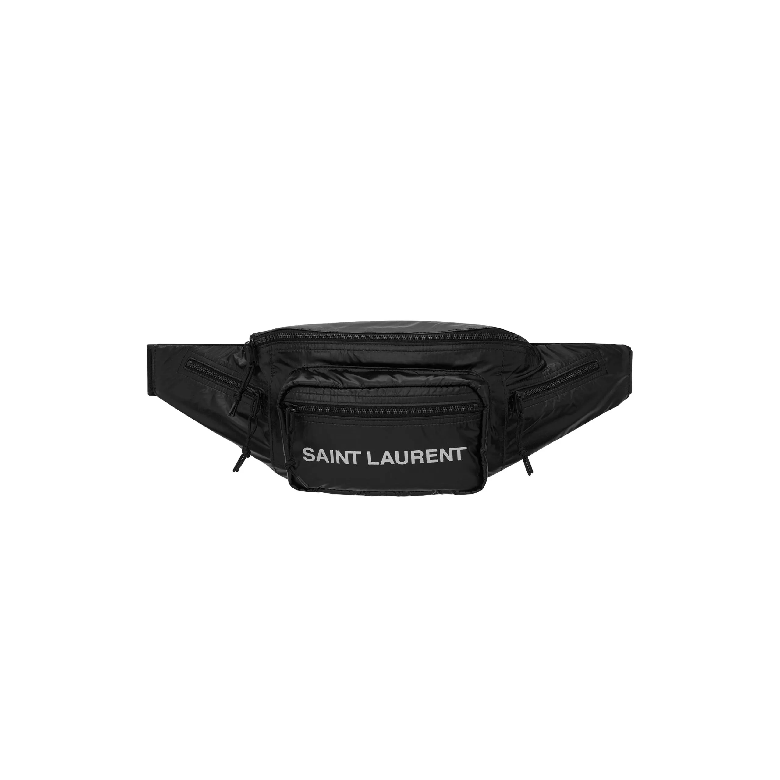 Marsupio Logo Saint Laurent in nylon nero