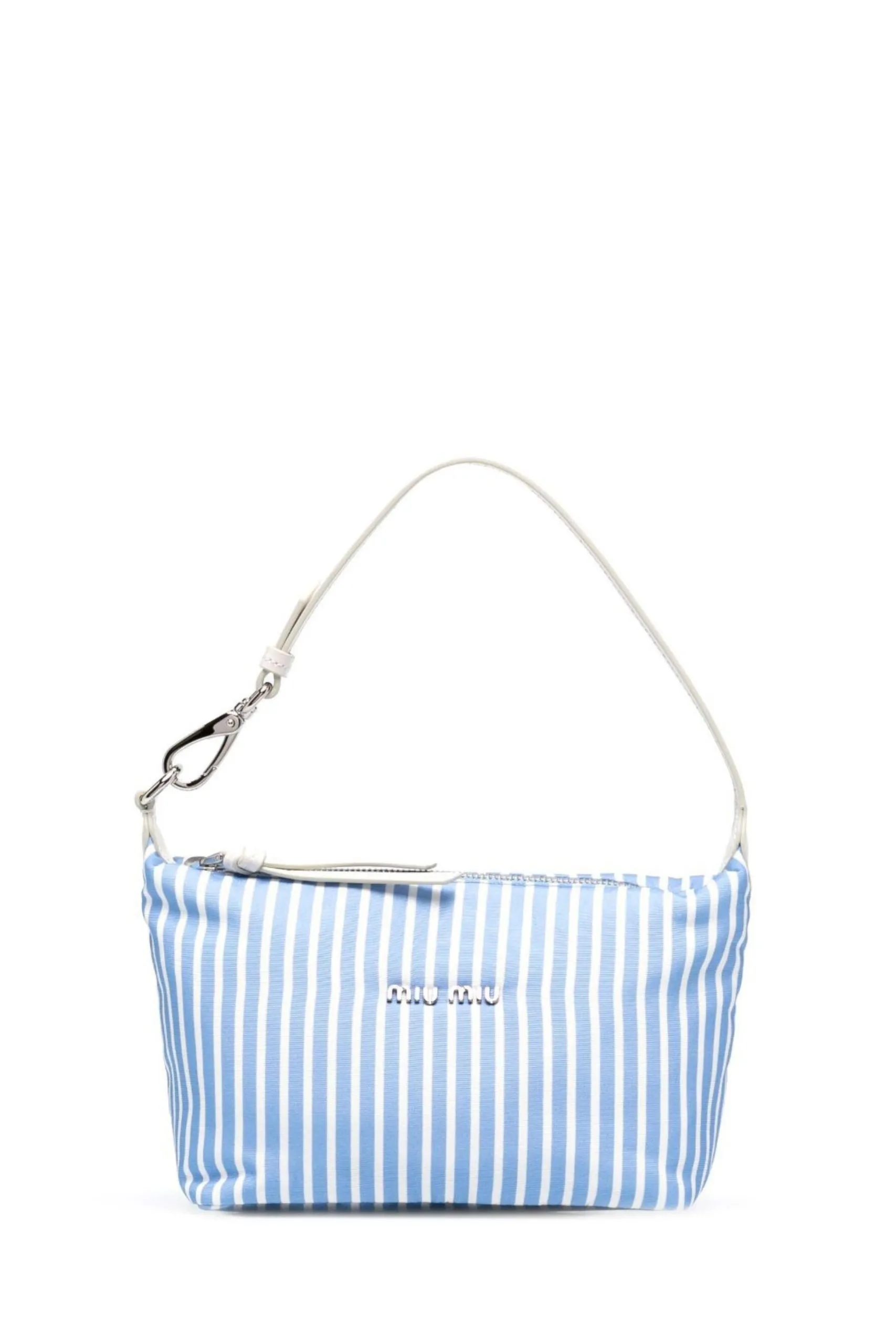 Mini Borsa a Righe Celesti e Bianche