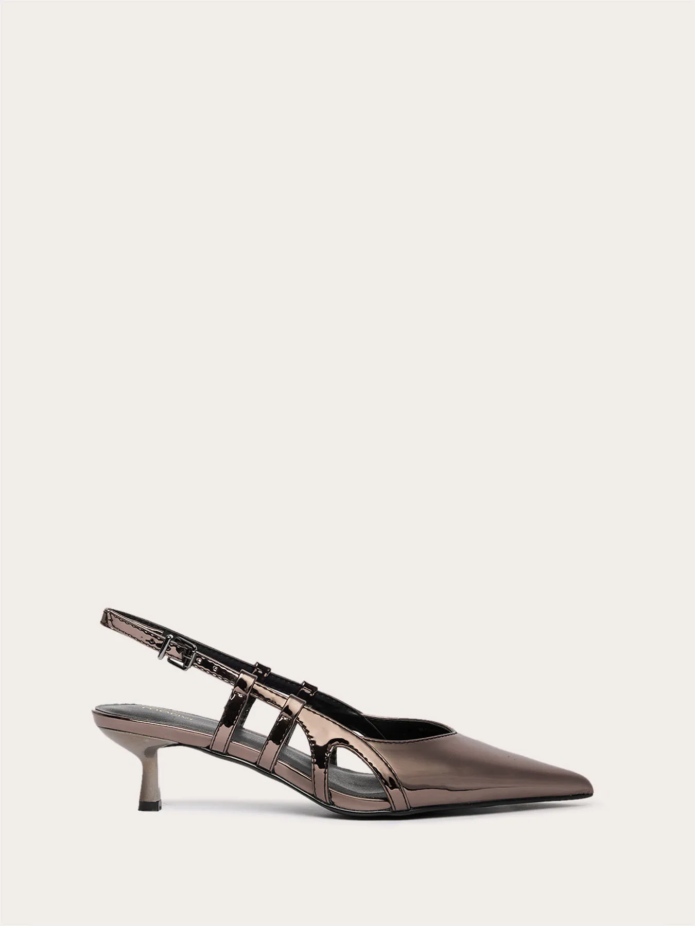 Décolleté slingback laminata