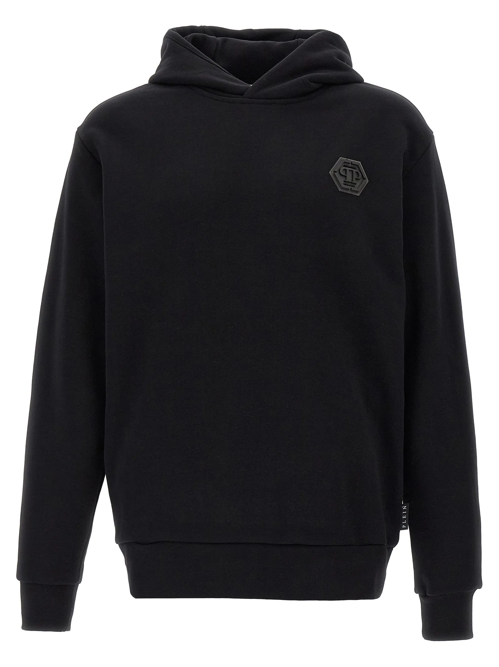 Logo Patch Hoodie Felpe Nero