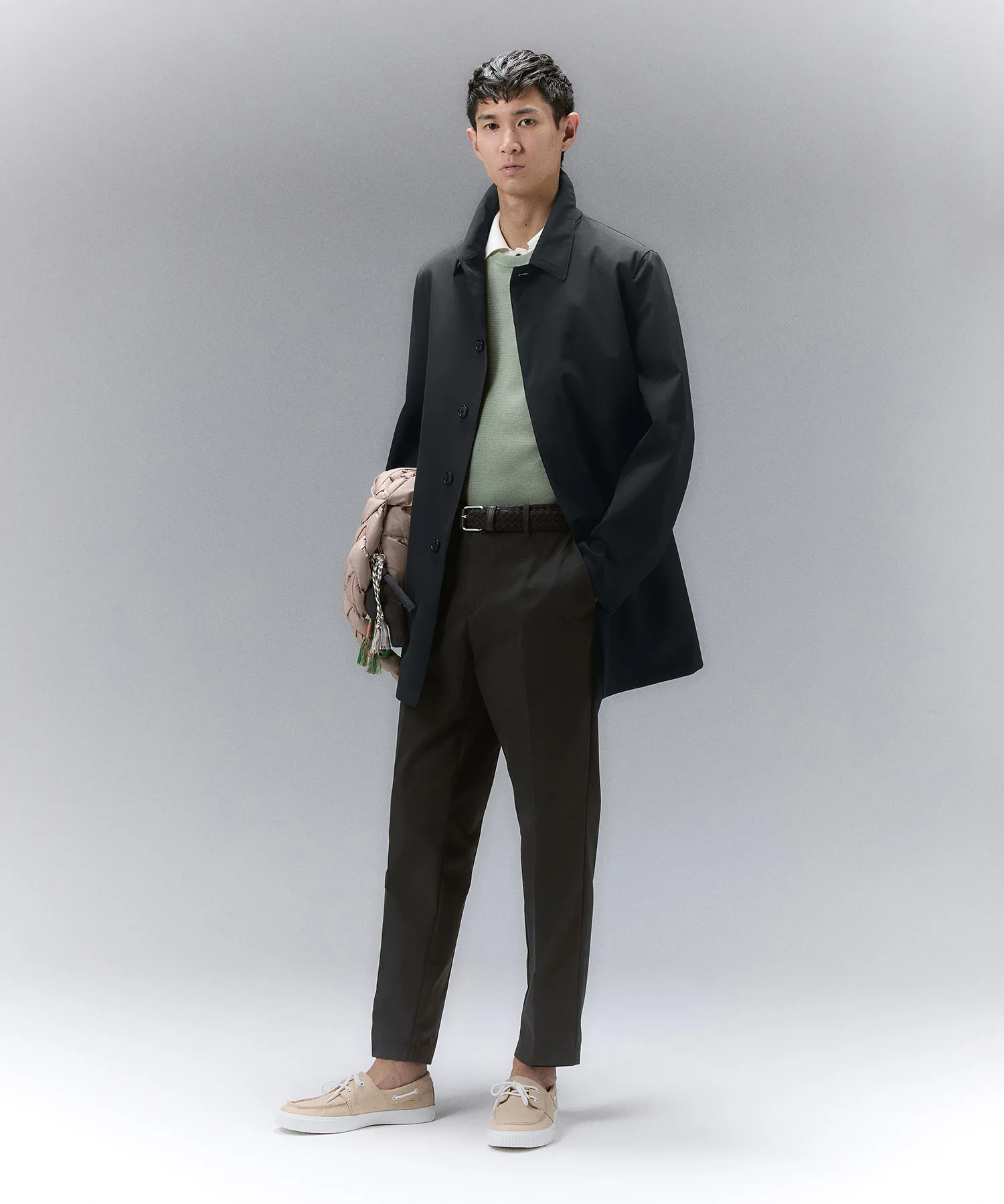 Trench lungo idrorepellente