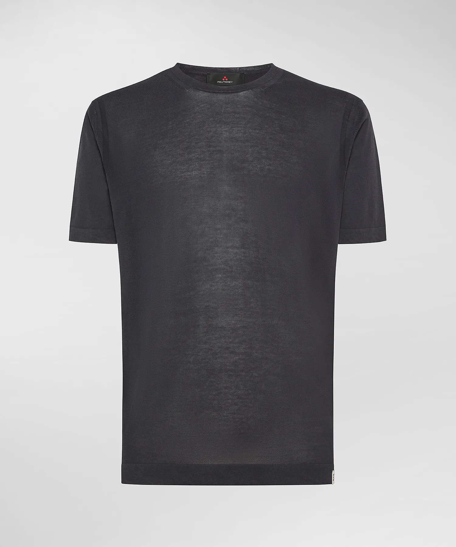 T-shirt in tricot di cotone tinto capo