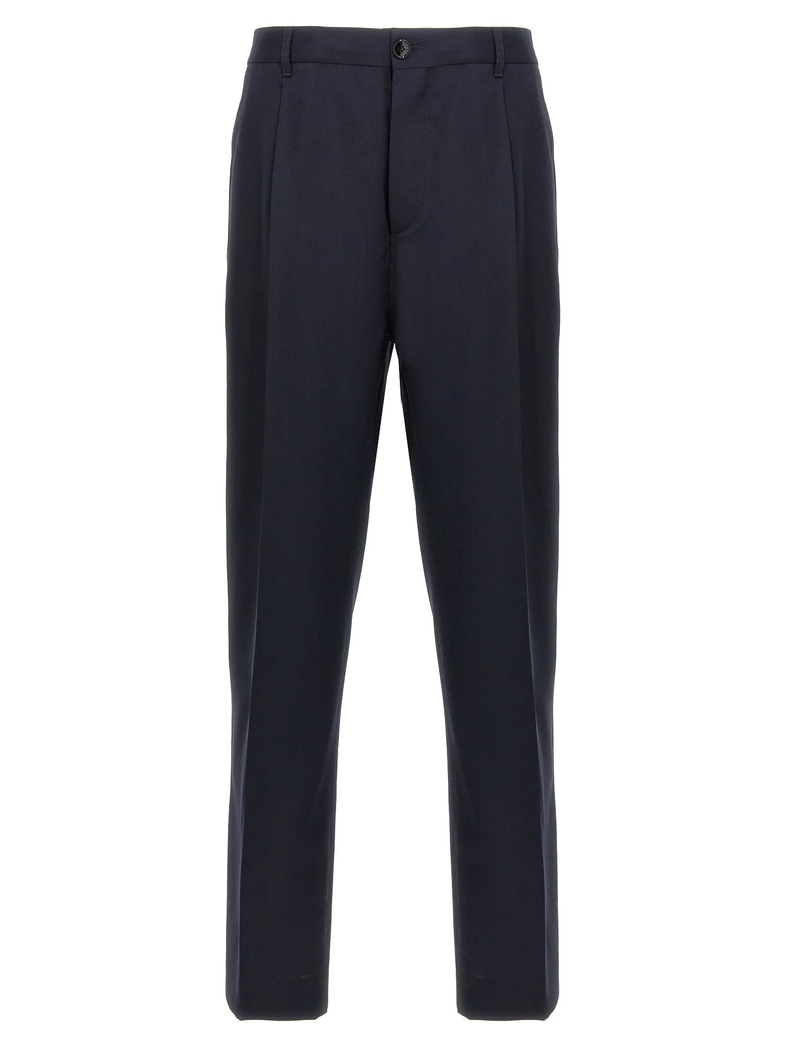 Wool Pantaloni Blu