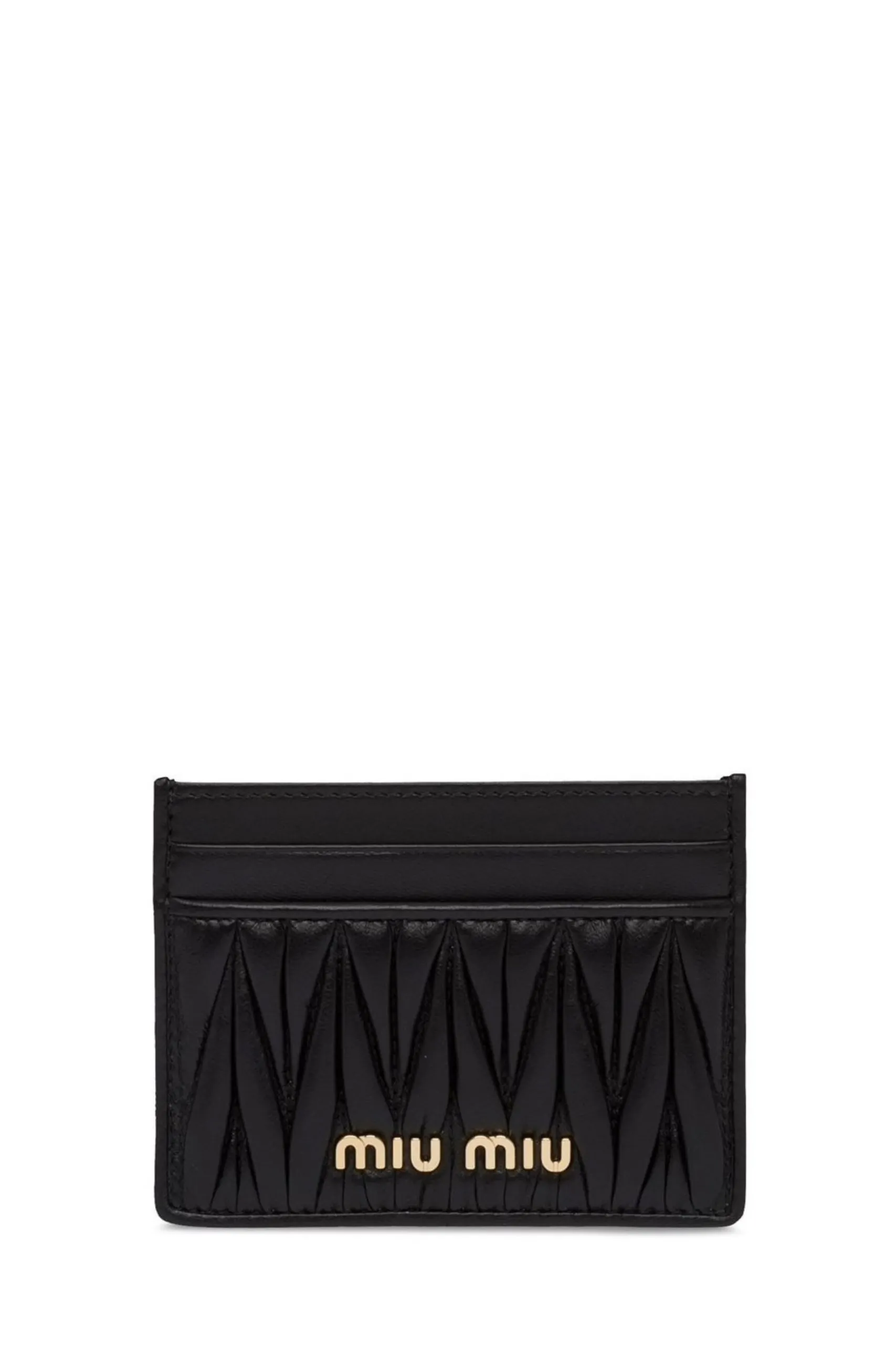 Portacarte in Nappa Matelassé Nero