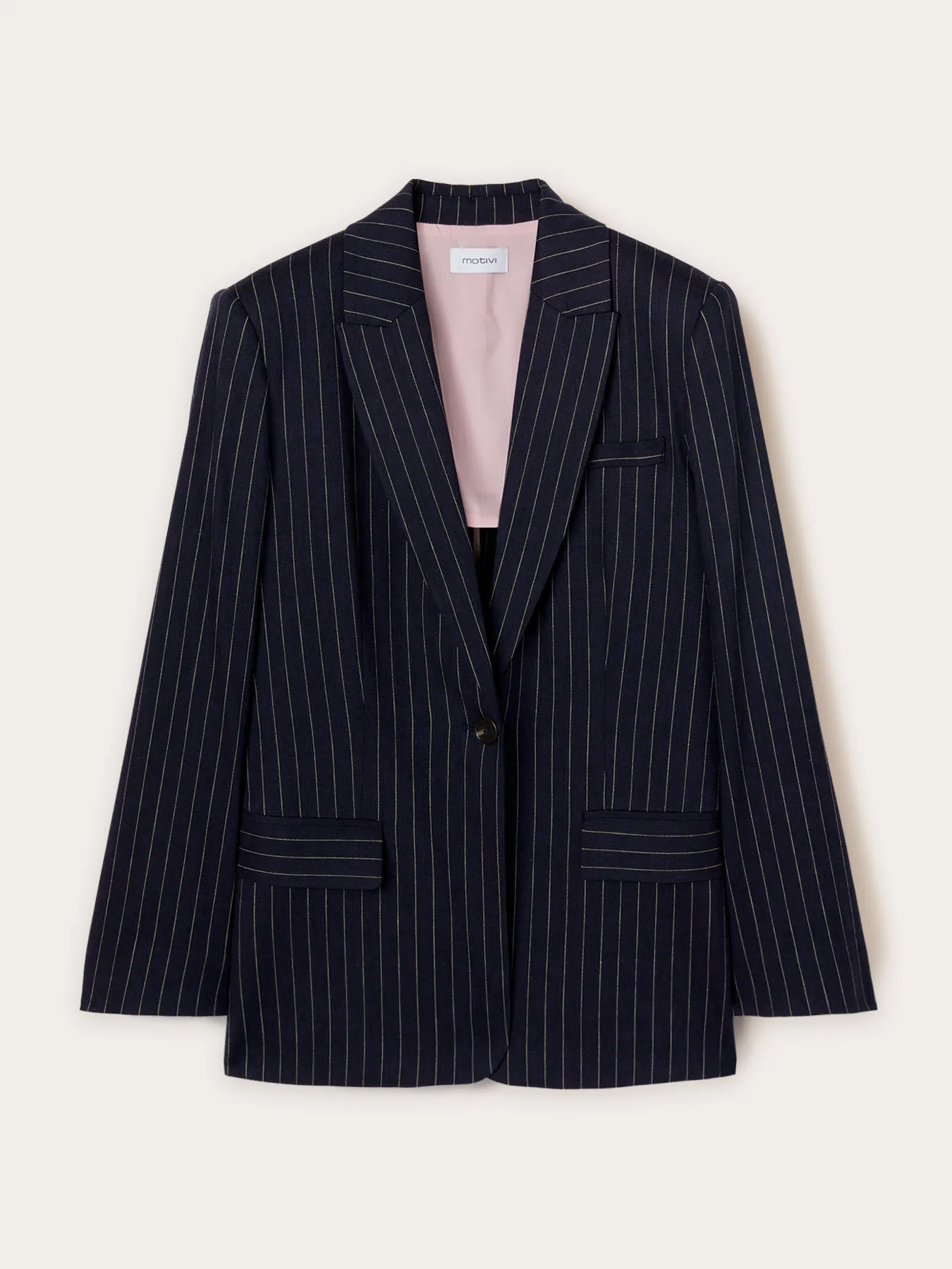 Blazer monopetto gessata
