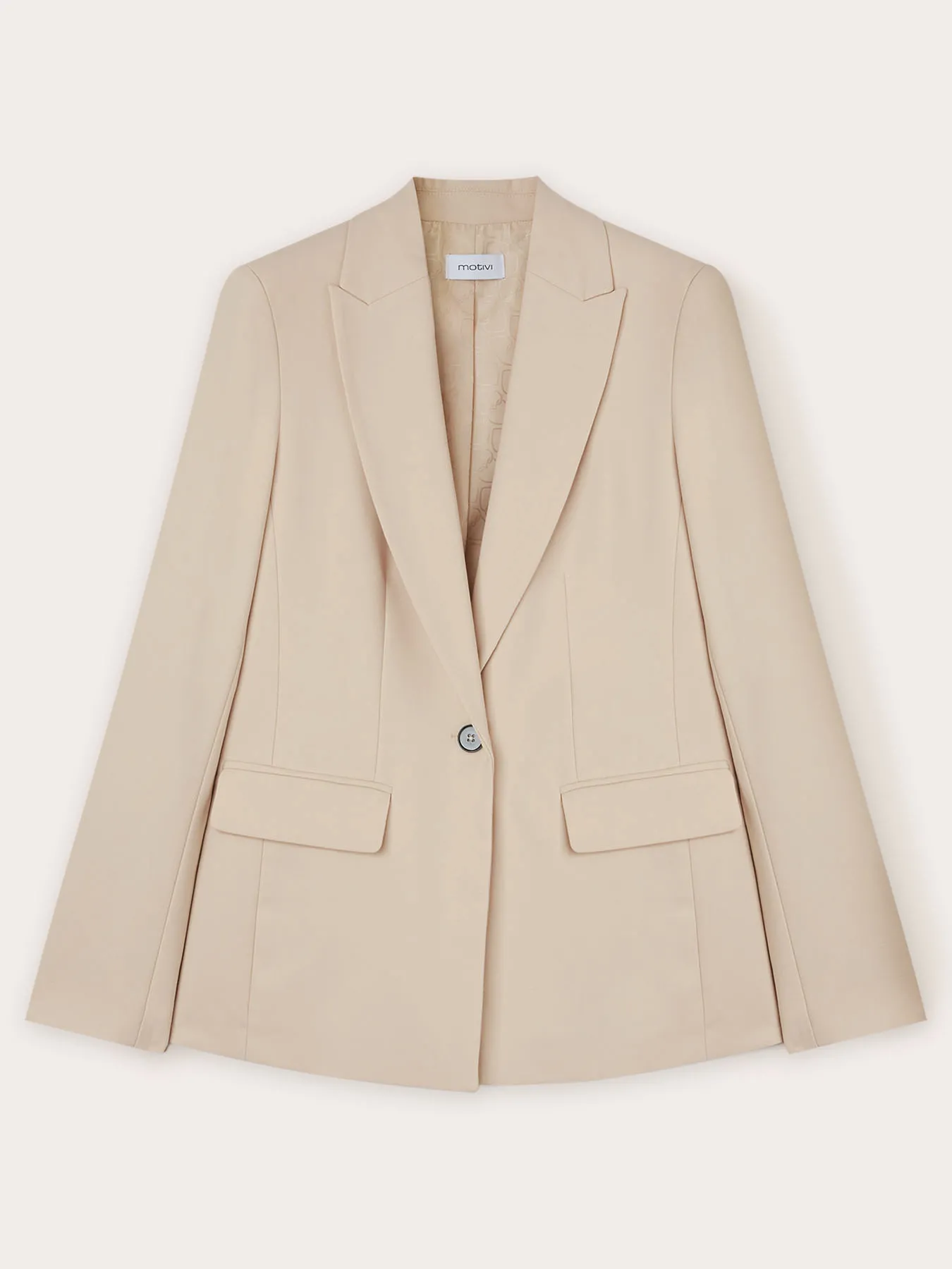 Blazer monopetto in tessuto tecnico