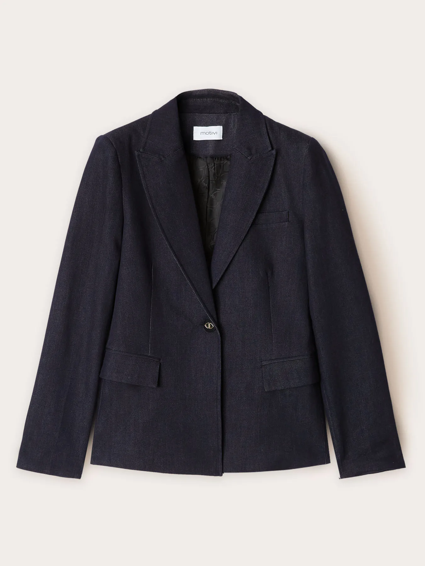 Blazer monopetto in denim