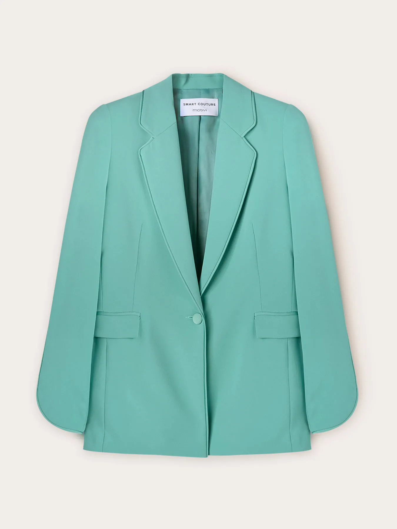 Blazer da completo con piping in tono