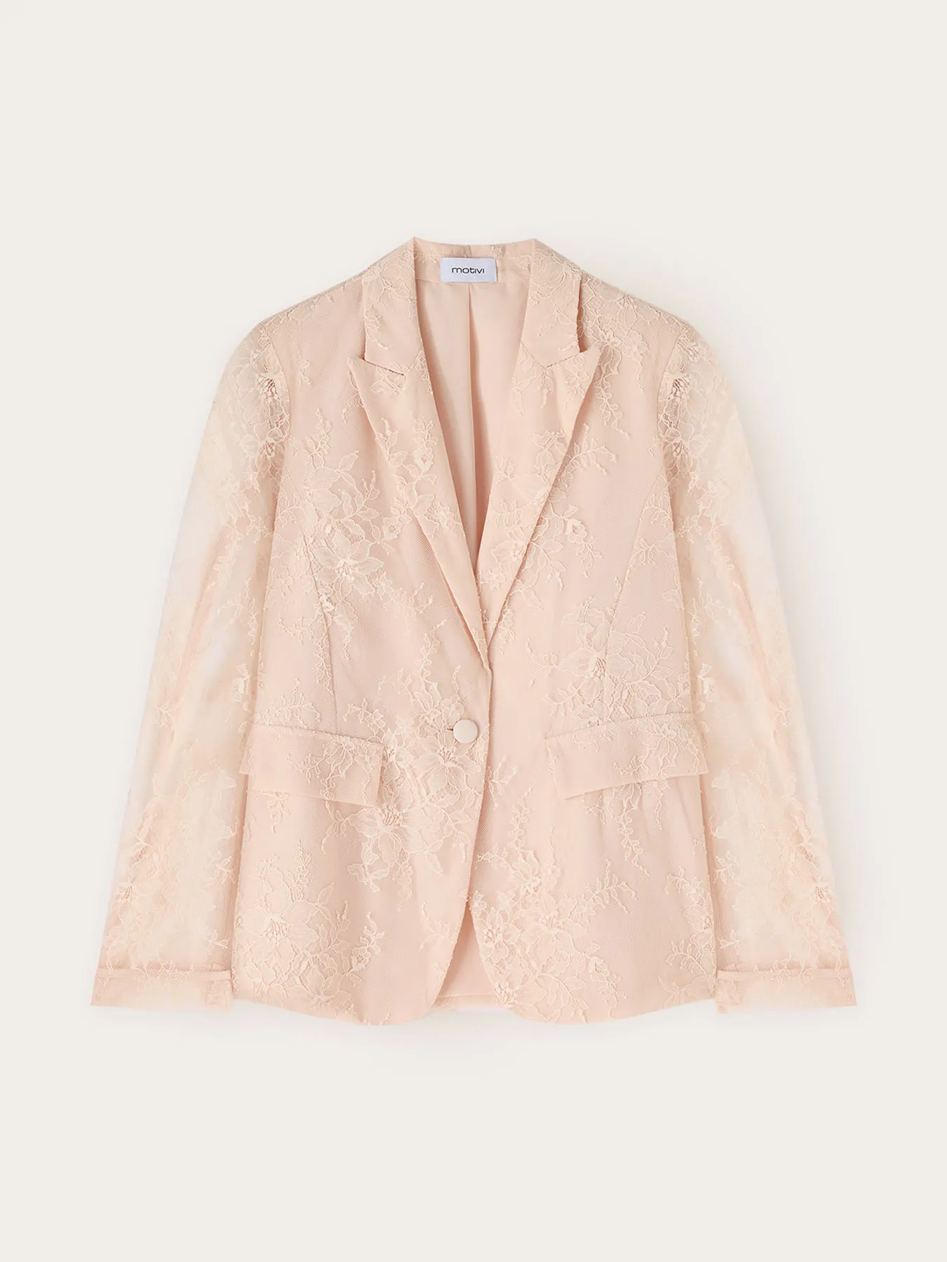 Blazer monopetto in pizzo