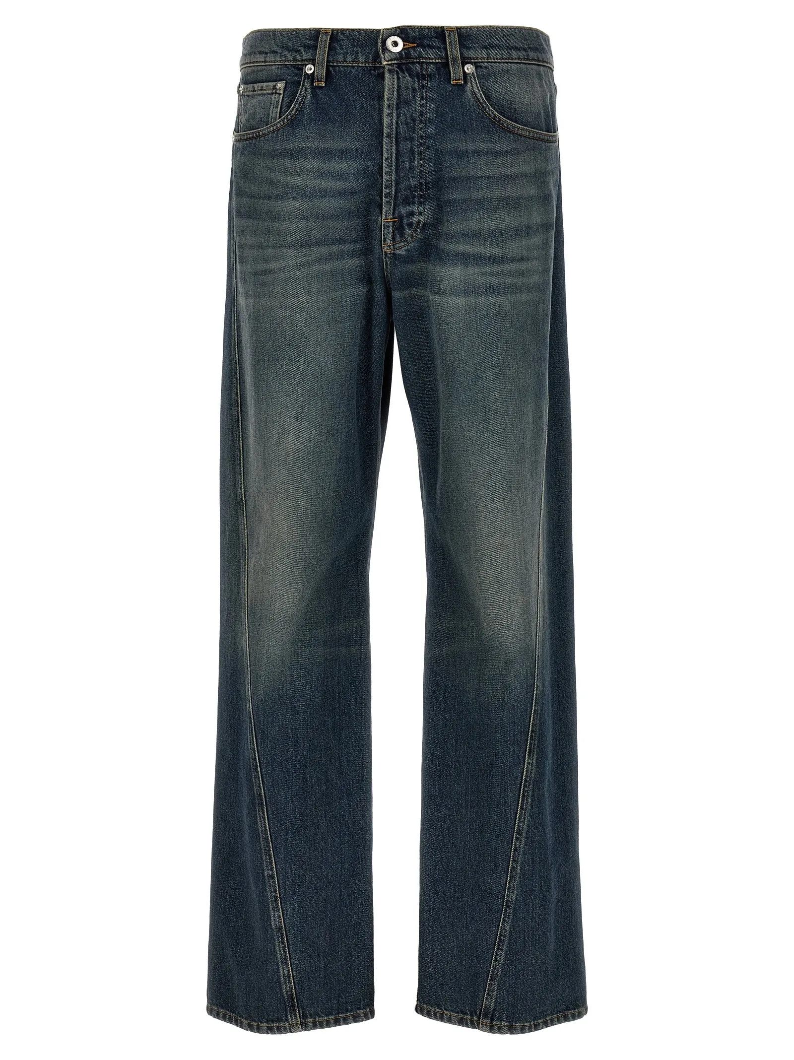 Twisted Leg Jeans Blu