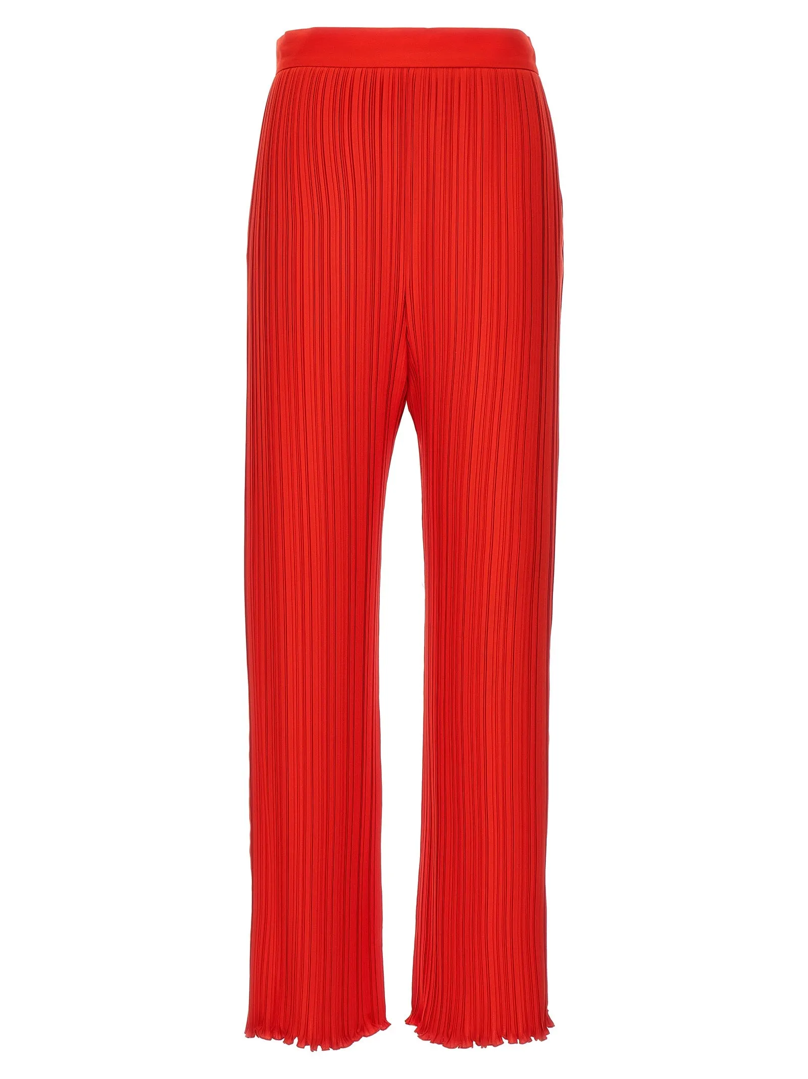 Pleated Pantaloni Rosso