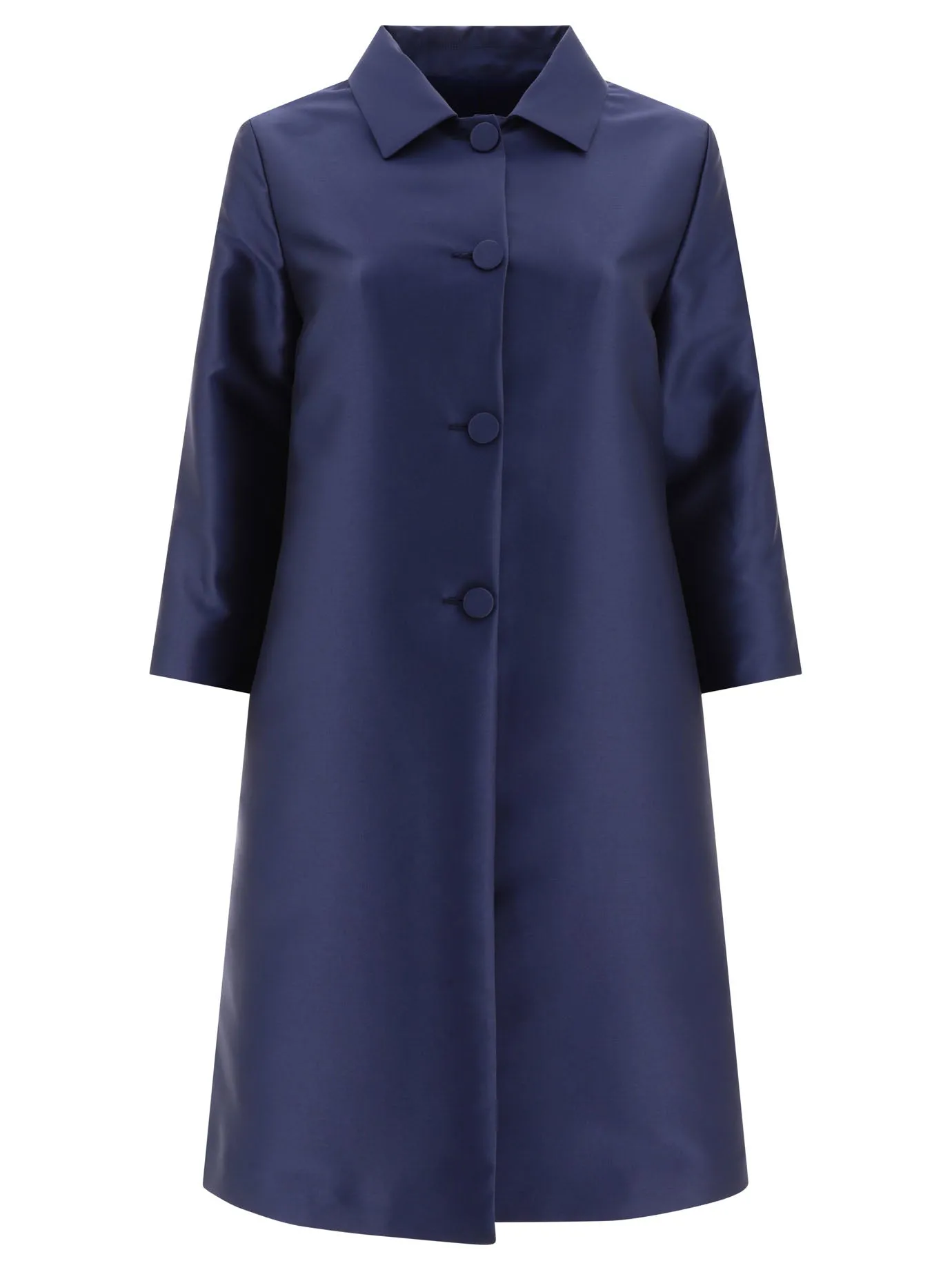 Lighweight Single-Breasted Coat Coats Blu
