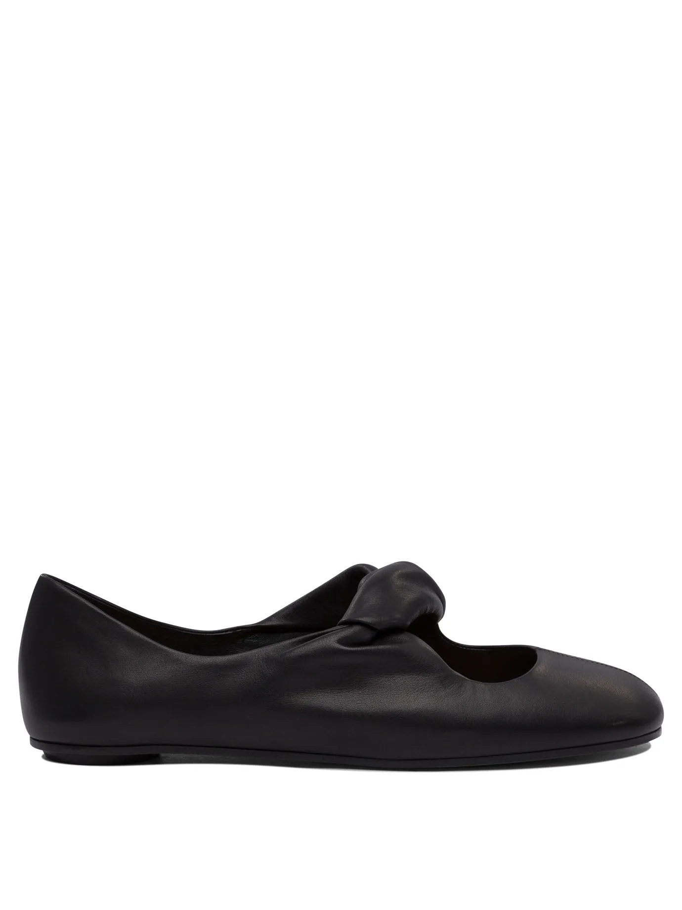 Twisted Detail Ballet Flats Ballerinas Nero