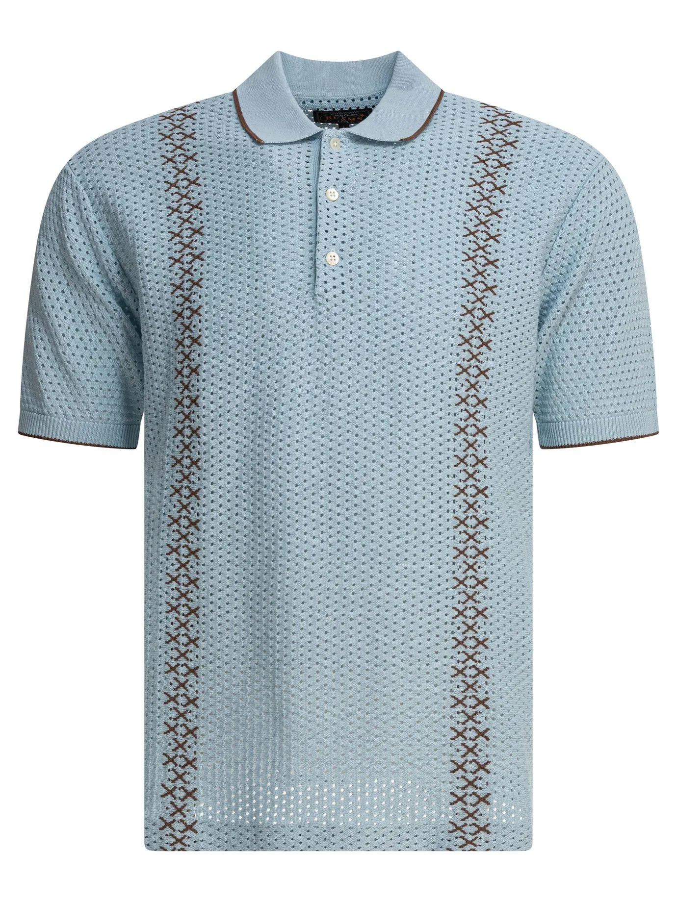 Perforated Polo Shirt Polo Shirts Light Blue