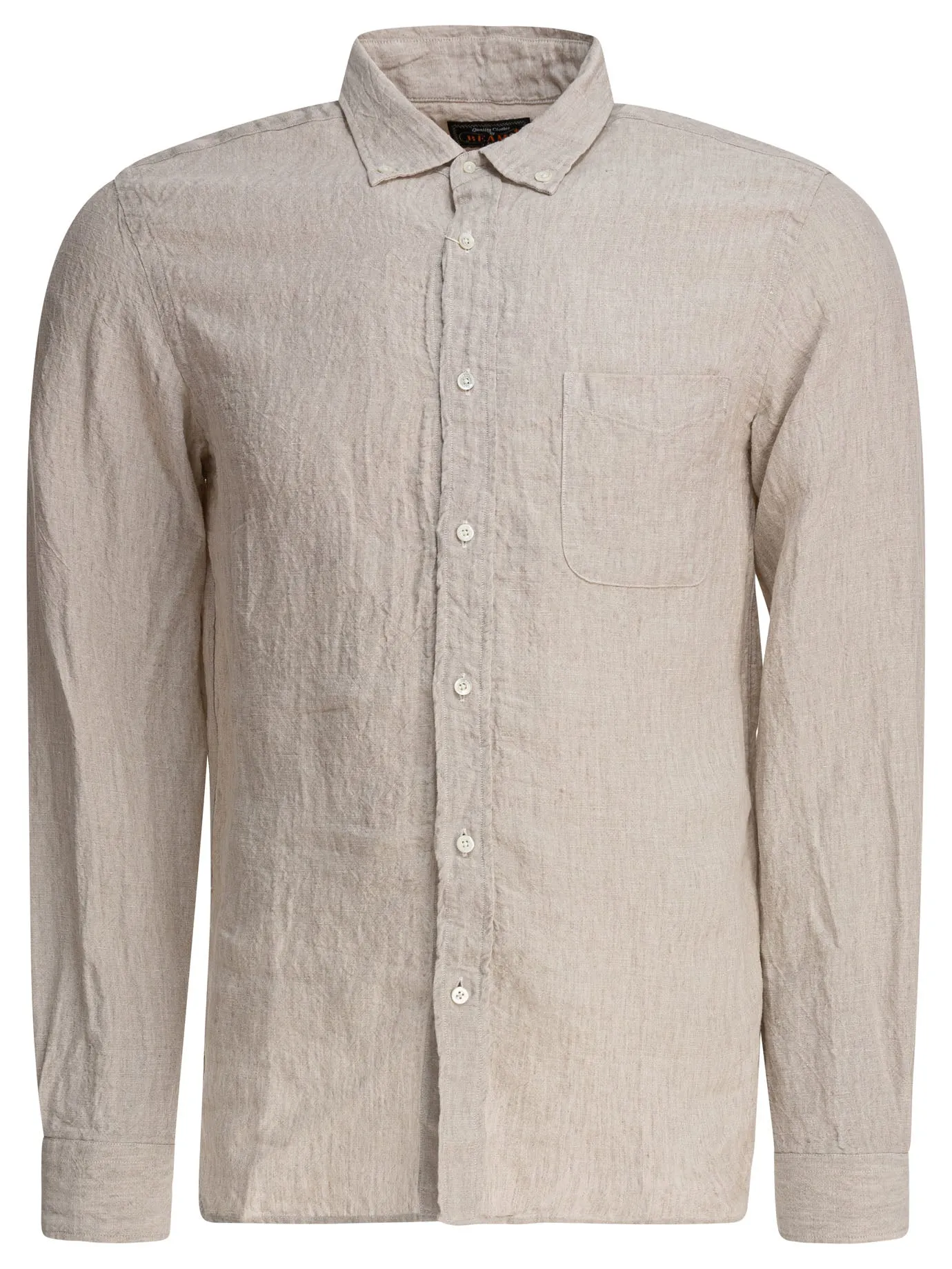 Linen Solid Shirts Beige
