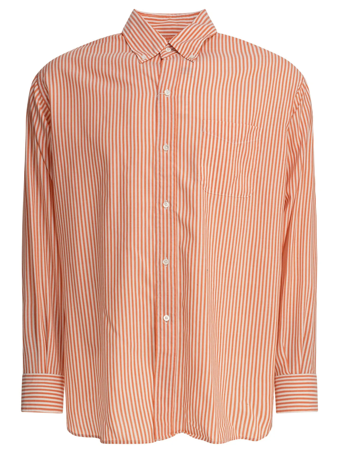 Wool Stripe Shirts Arancione