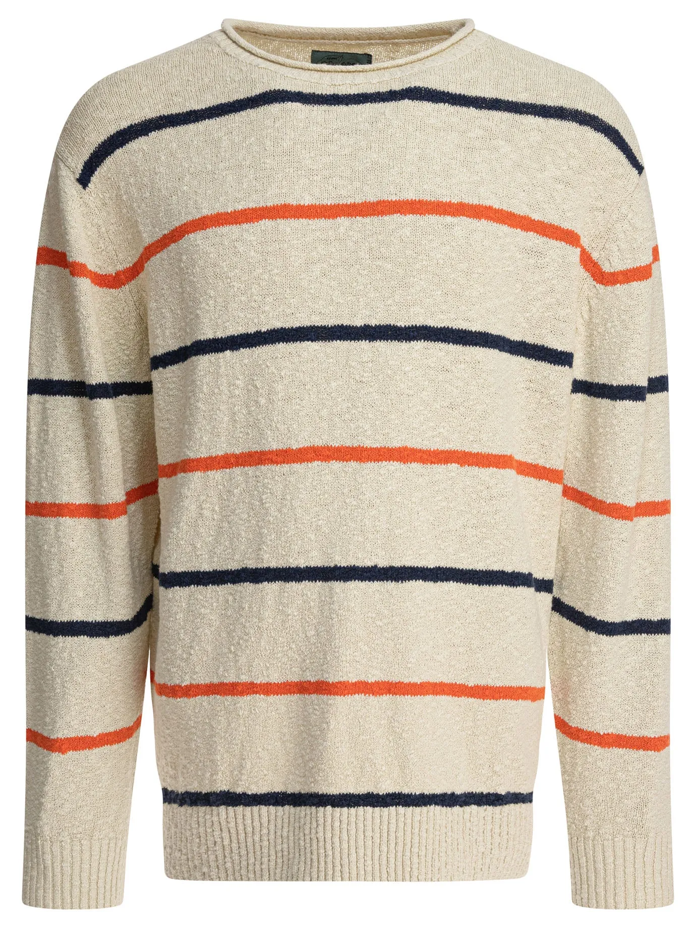 Striped Crewneck Sweater Knitwear Bianco