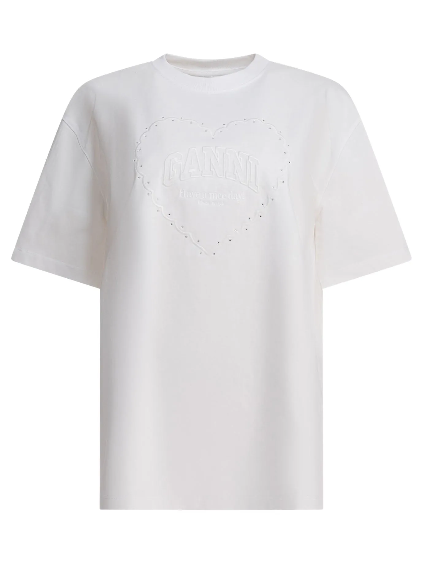 Cotton T-Shirt With Logo T-Shirts Bianco