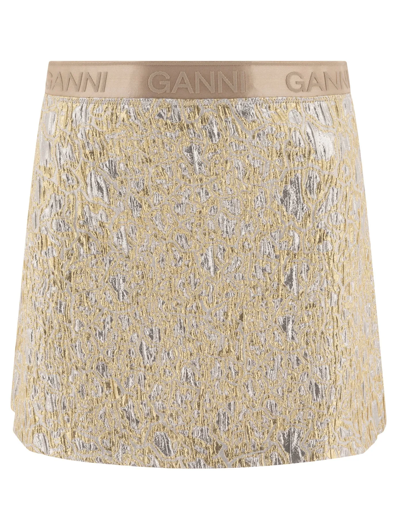 Gold And Silver Miniskirt Gonne Oro