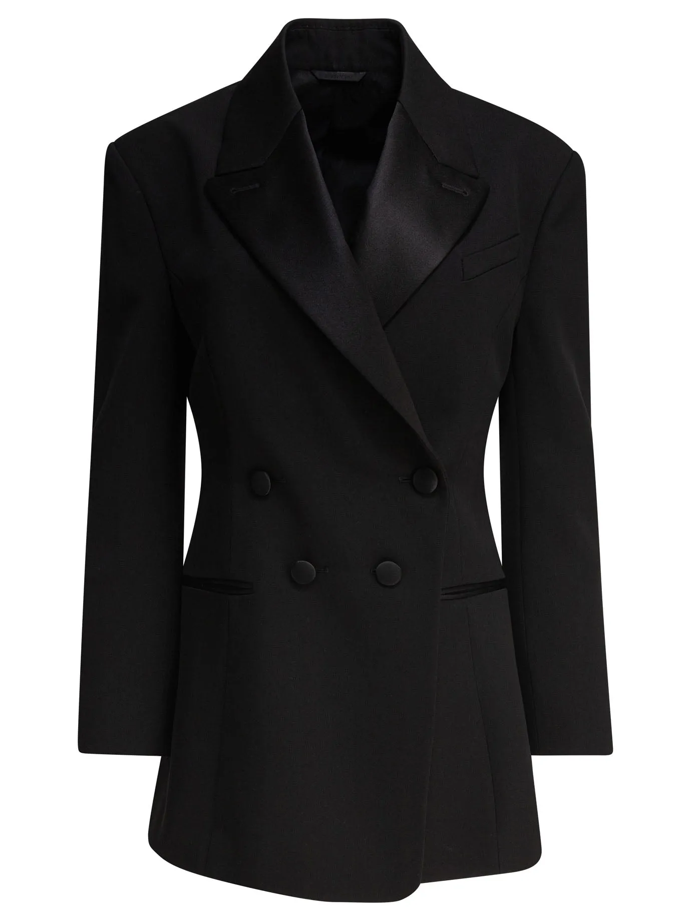 Blazer With Pleated Back Giacche Nero