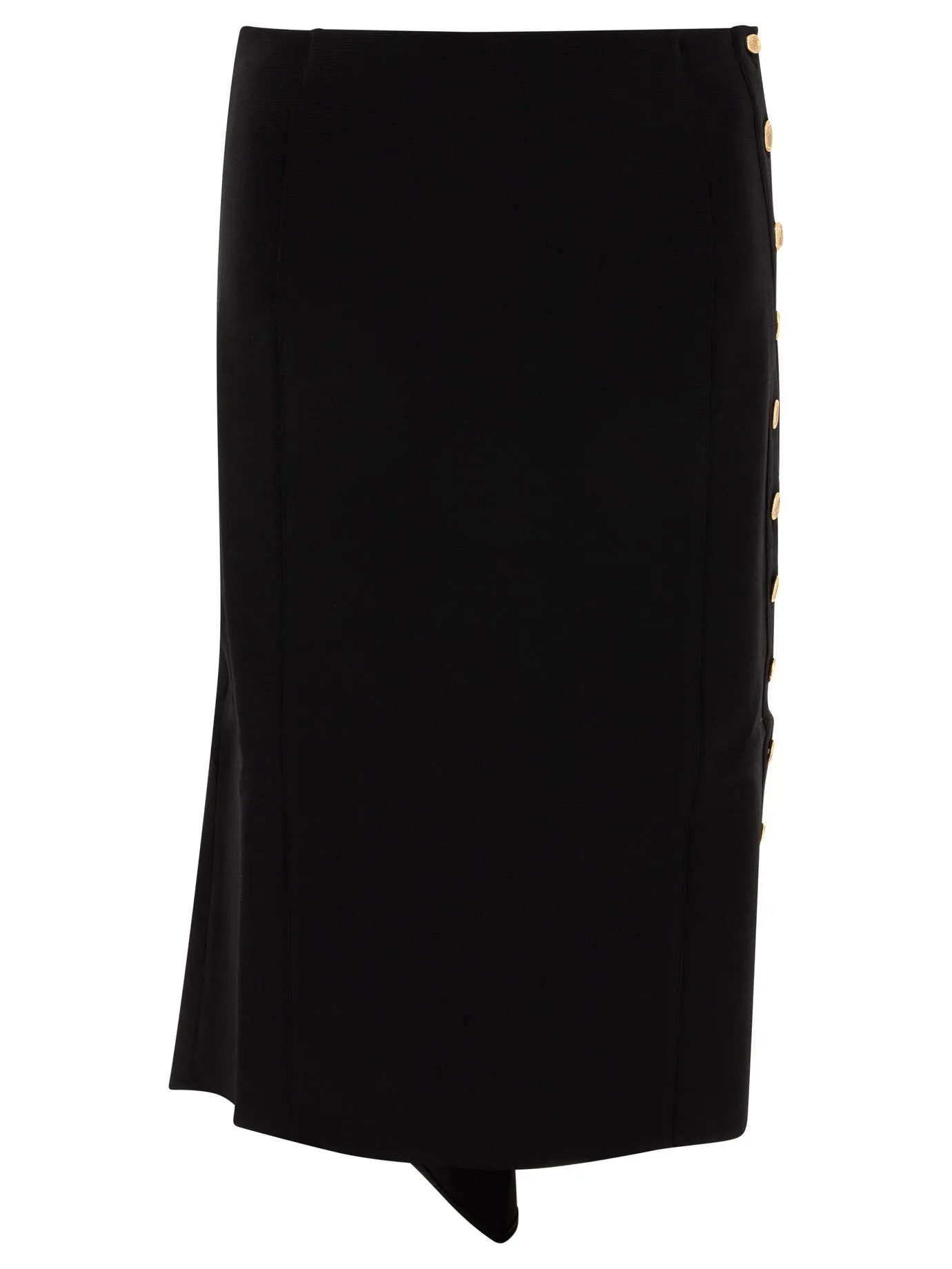 Milan Stitch Skirt With Buttons Gonne Nero