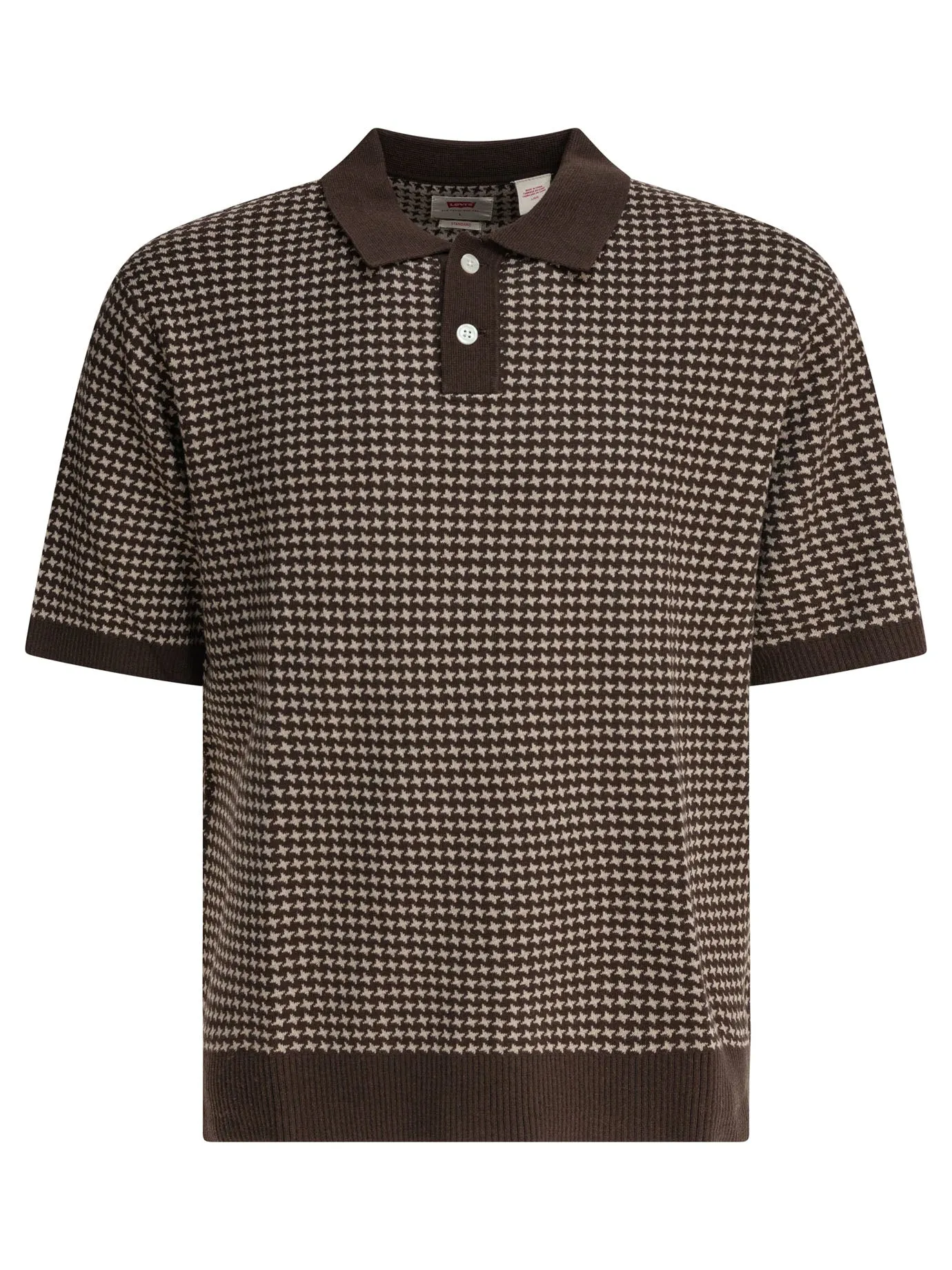 Knitted Polo Shirt Polo Shirts Marrone