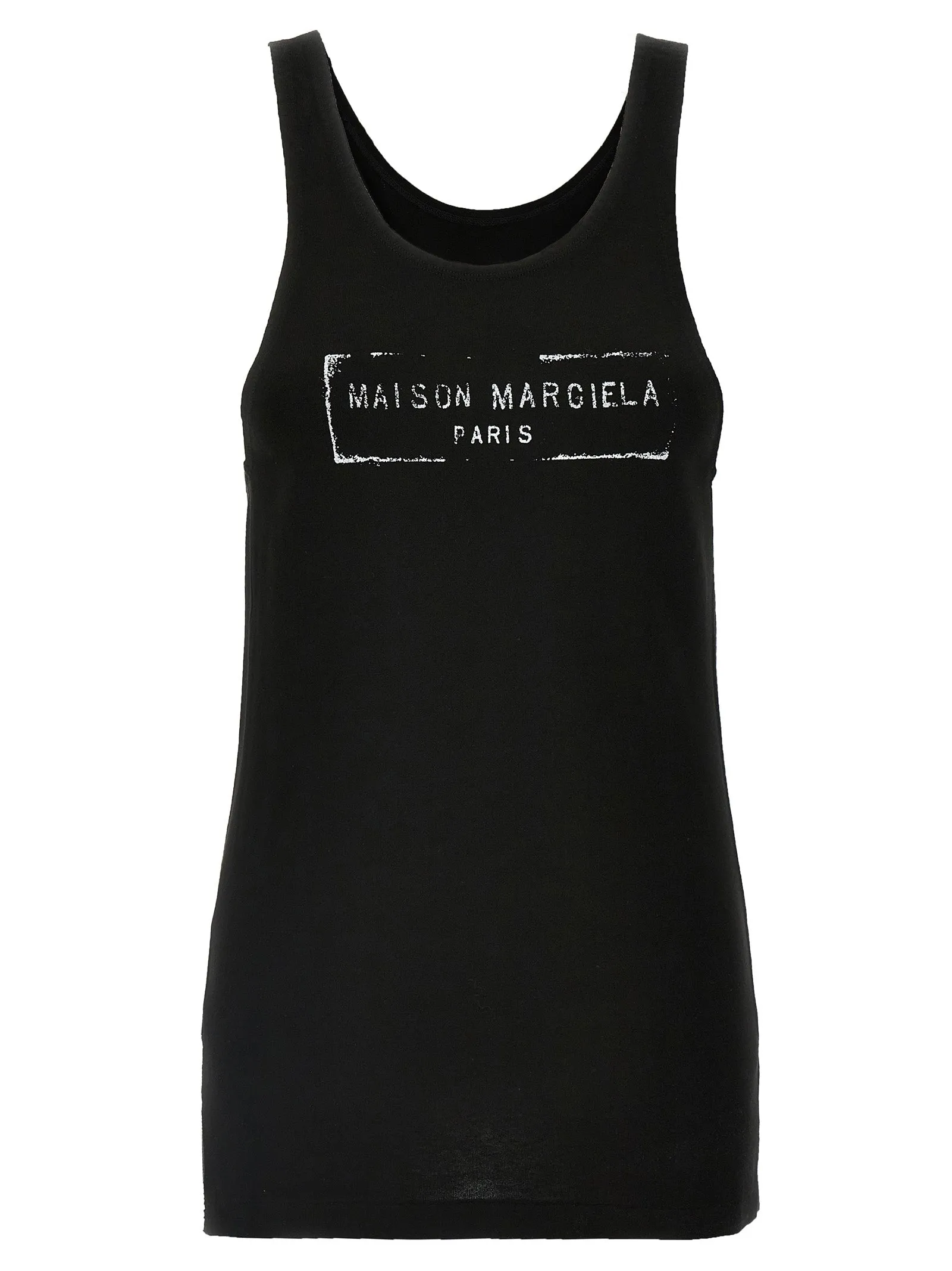Logo Tank Top Top Nero