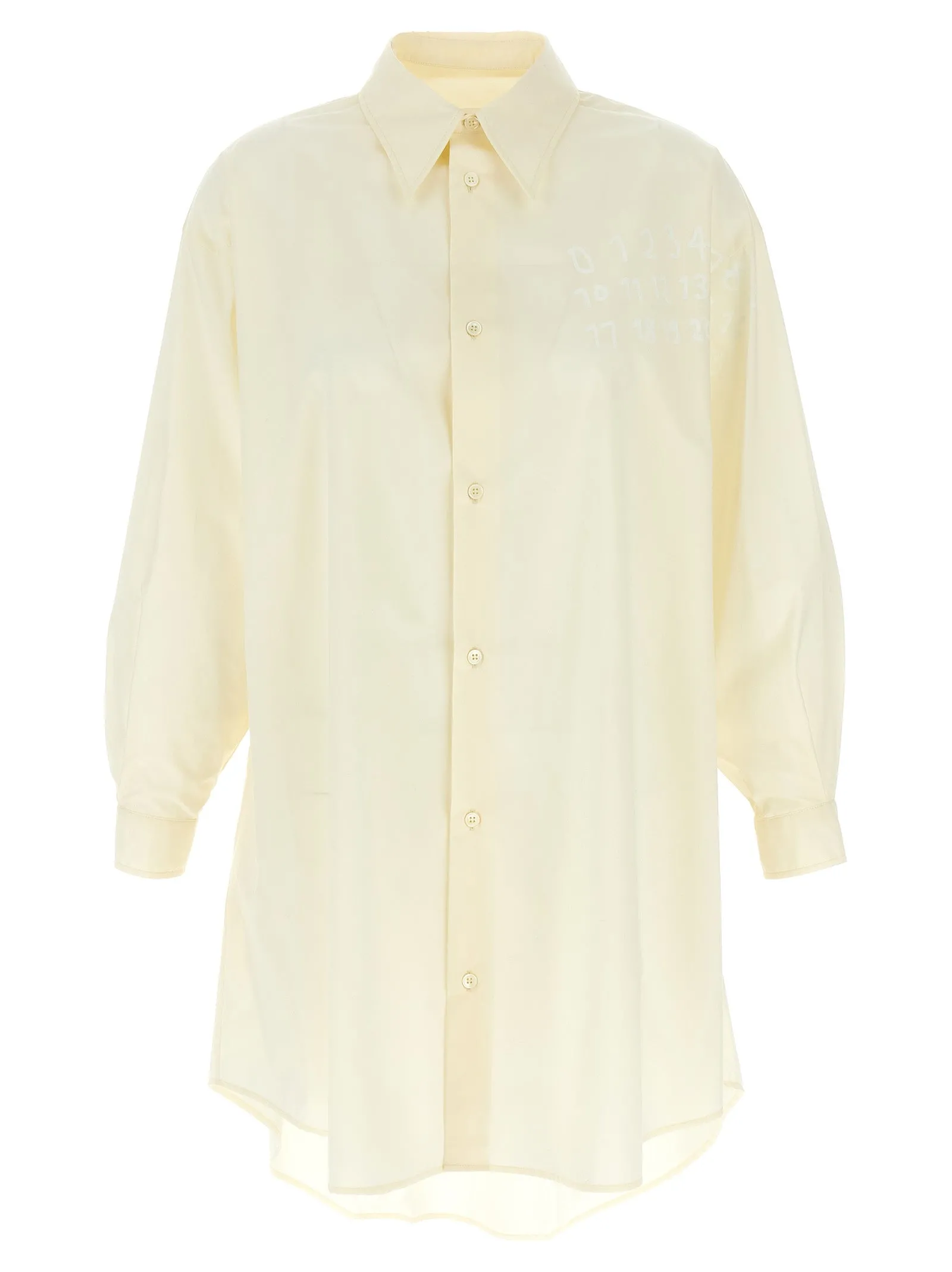 Logo Print Chemisier Dress Abiti Bianco